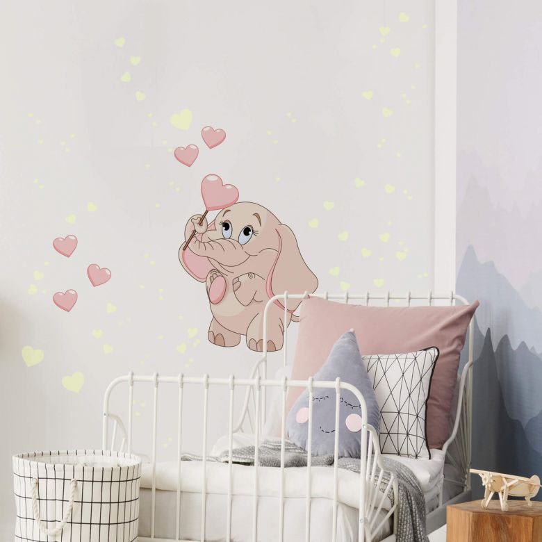 Wall-Art Wandtattoo »Elefantenbaby Leuchtsticker«, (1 St.) kaufen | BAUR