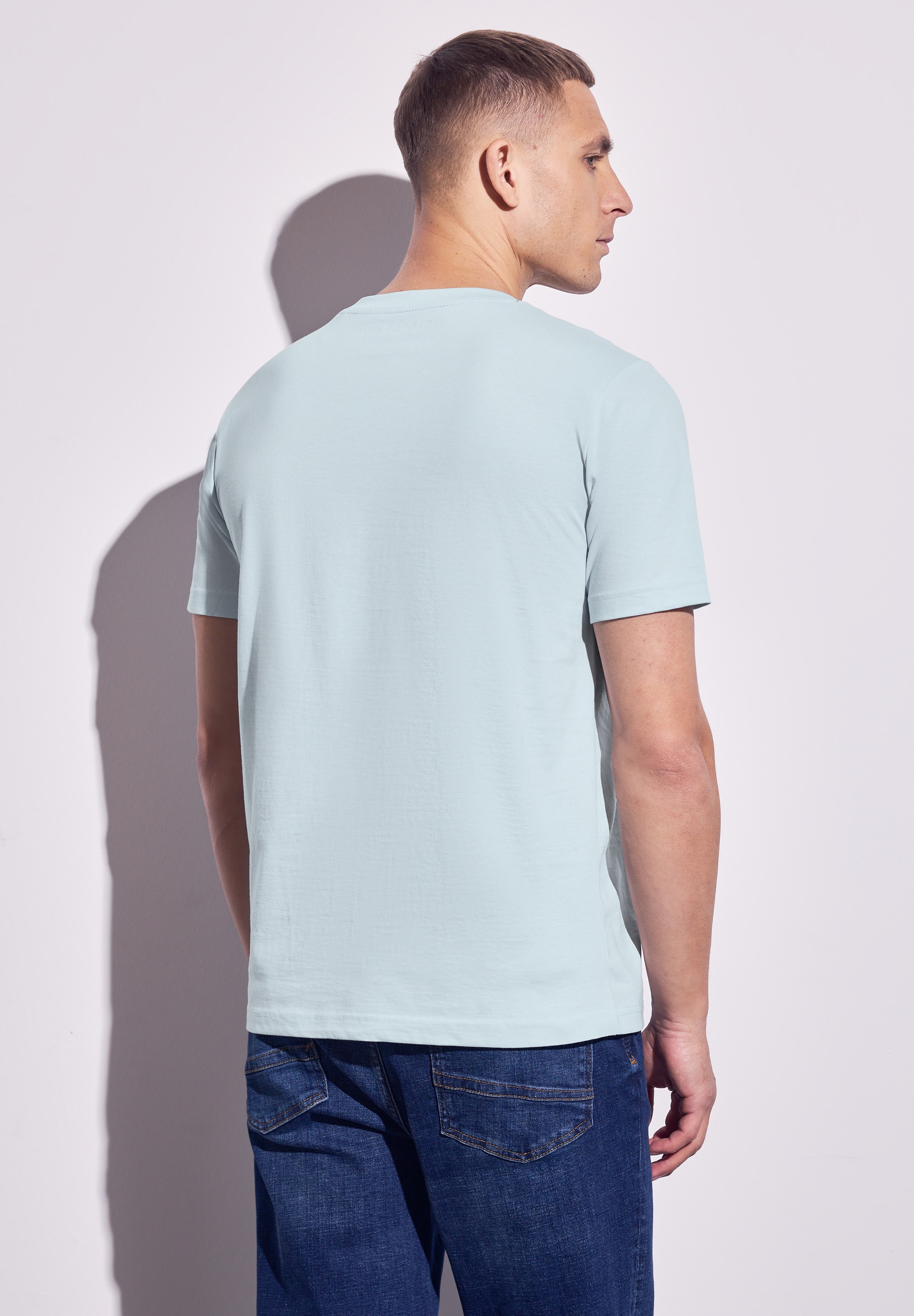 STREET ONE MEN T-Shirt, mit Rundhalsausschnitt