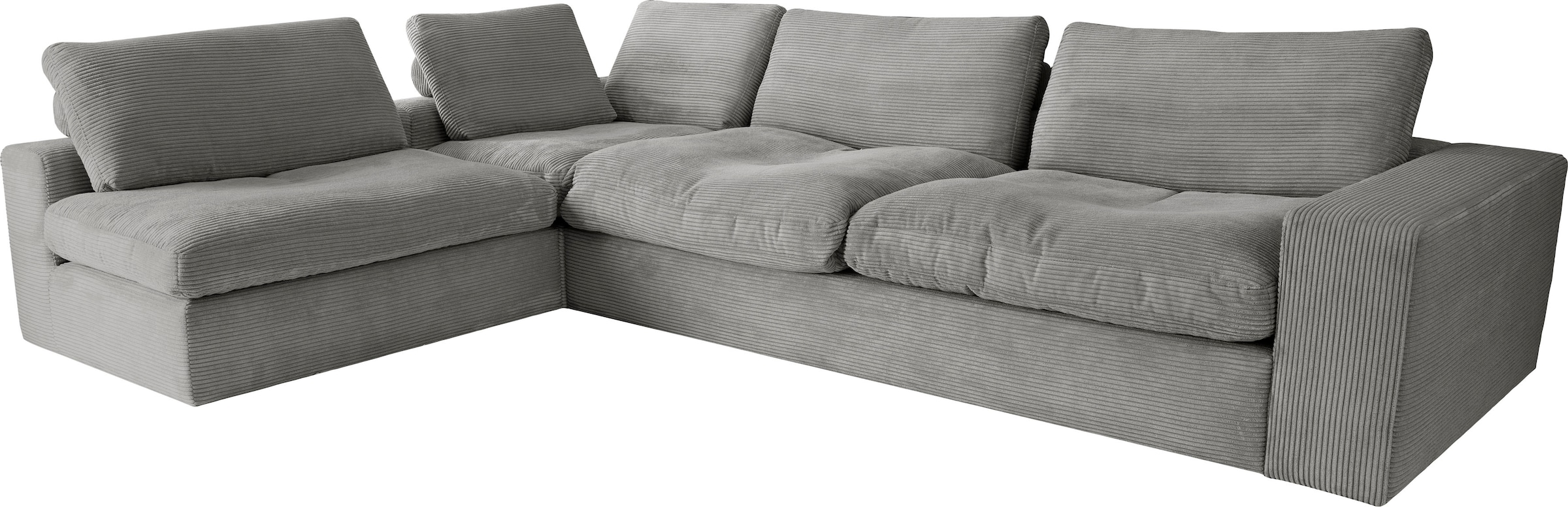 alina Ecksofa »Sandy«, mit losen Sitz und Rückenkissen, in modernem Cordstoff