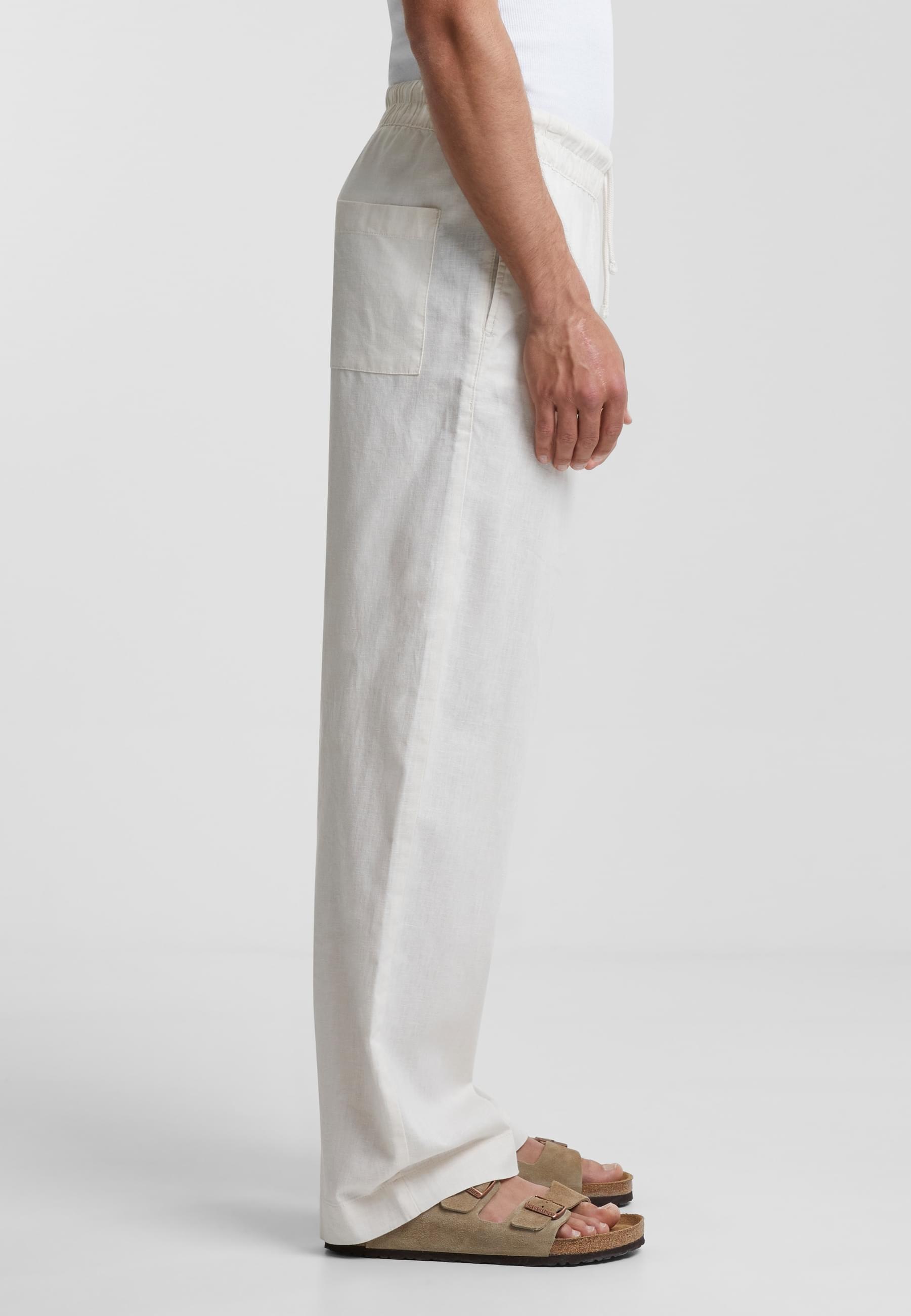 URBAN CLASSICS Stoffhose »Urban Classics Herren Loose Cotton Linen Pants«, (1 tlg.)