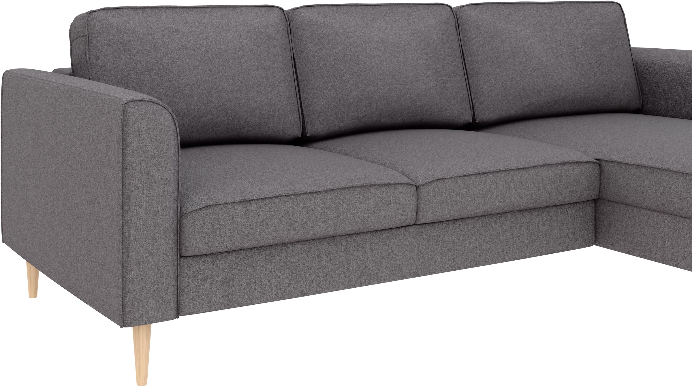 Home affaire Ecksofa »Booster Couch wahlweise mit Schlaffunktion und Bettkasten-auch in Cord«, Recamiere beidseitig montierbar, Sofa in L-Form, 232 cm