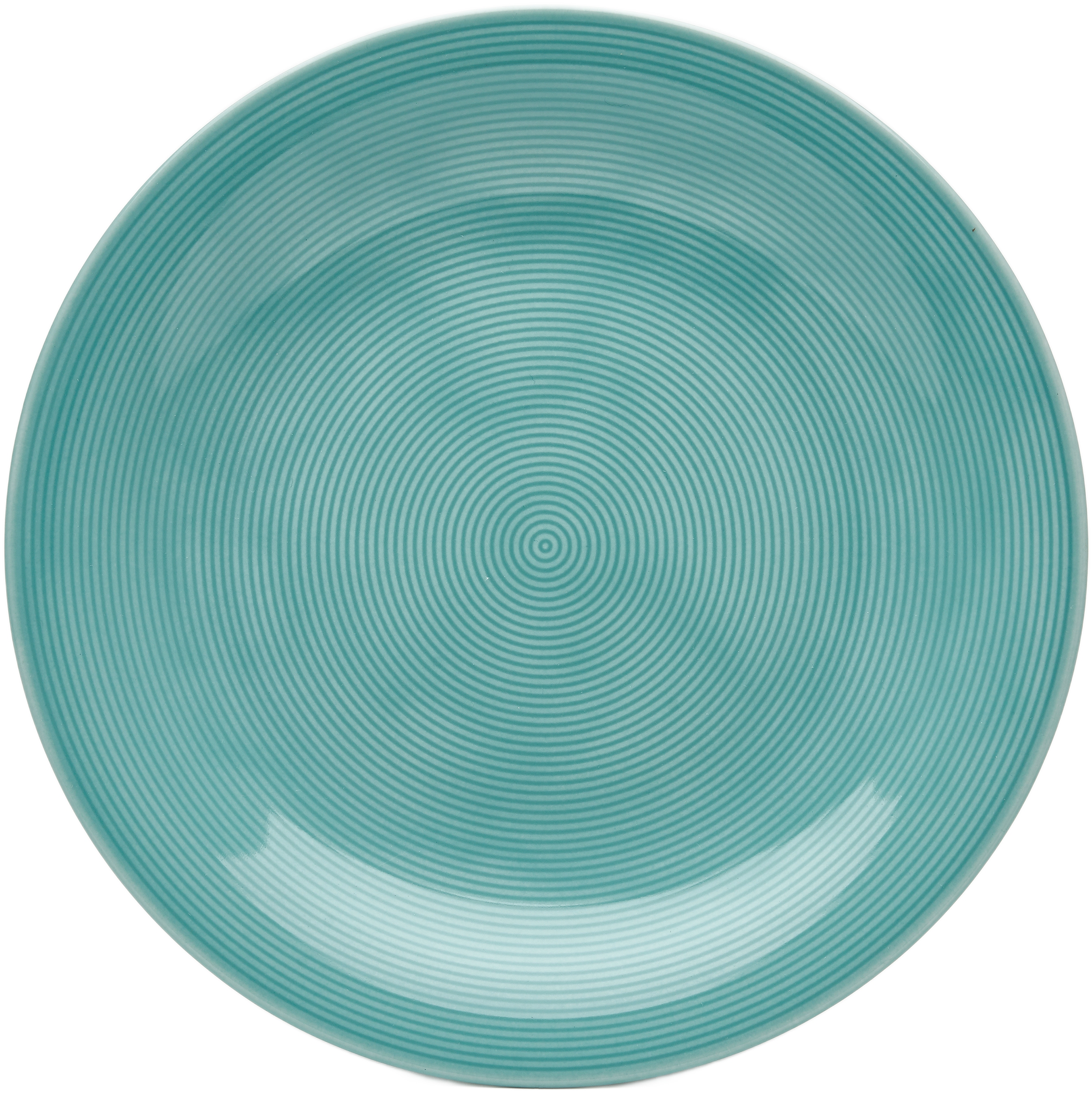 van Well Speiseteller "Teller Set, Jive, flacher Teller 25 cm, 6 Stück" dezentes Spiraldekor, spülmaschinen-und mikrowellengeeignet