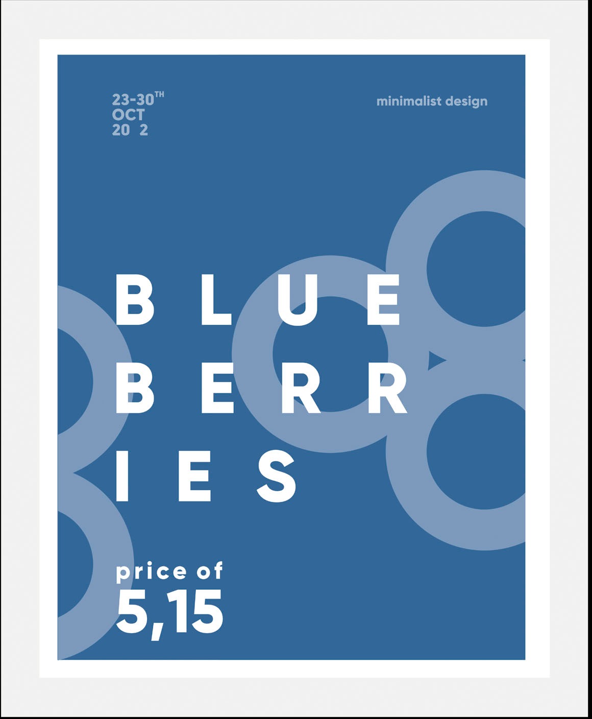 queence Bild "Blueberries", Obst-Obst Bilder-Essen-Lebensmittel-Schriftzug, günstig online kaufen