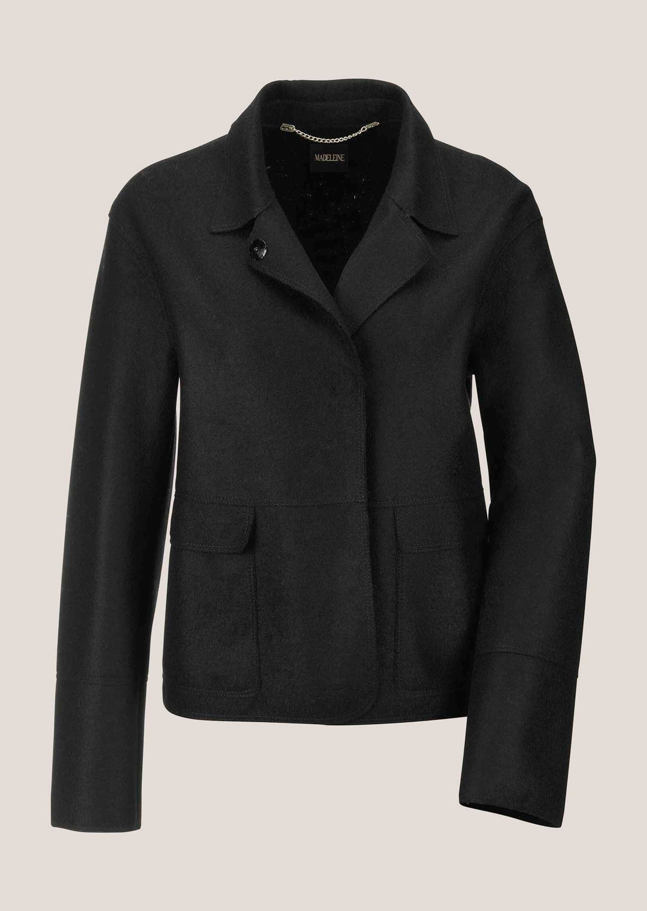 MADELEINE Kurzblazer "Kurzblazer Wollblazer mit Klappkragen und Pattentasch günstig online kaufen