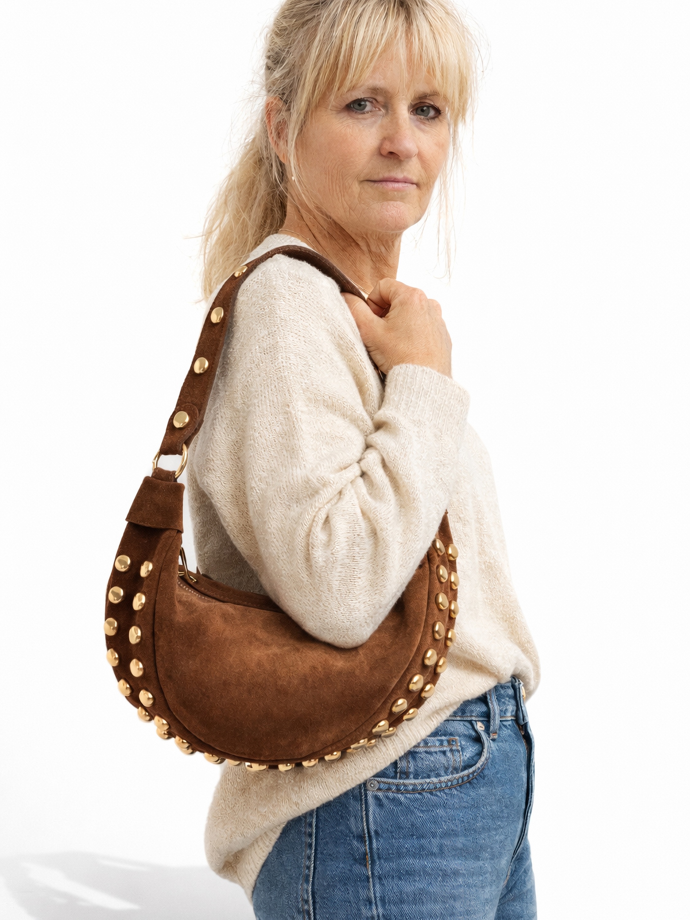 COLLEZIONE ALESSANDRO Schultertasche »Étoile« aus Wildleder, Made in Italy