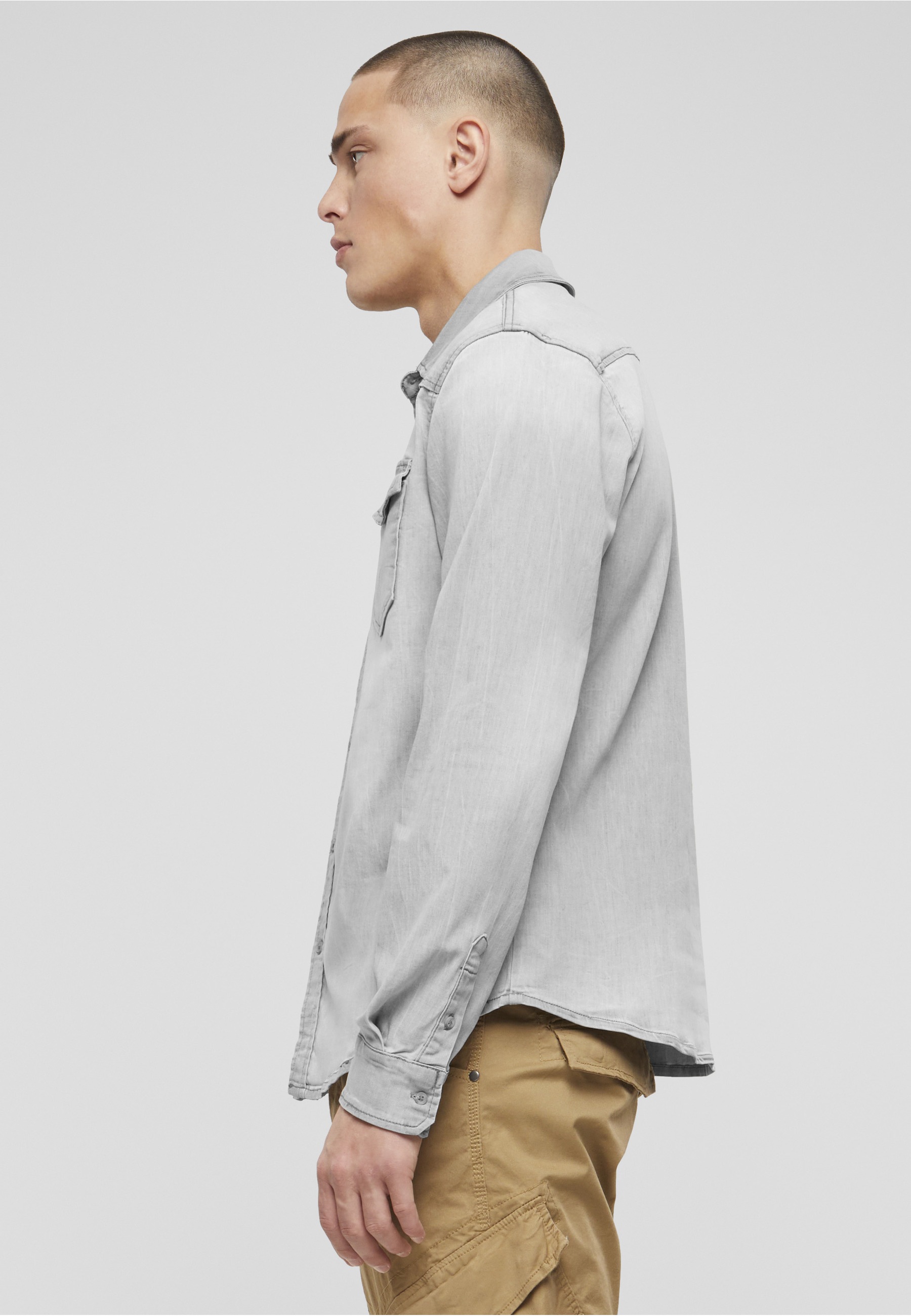 Brandit Langarmhemd »Brandit Herren Riley Denim Shirt« 1 Stk.