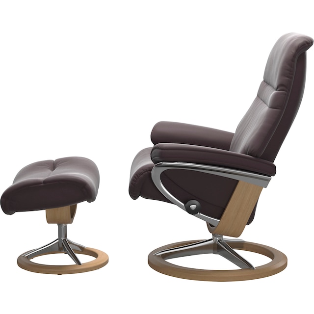 Stressless® Relaxsessel »Sunrise«, (Set, Relaxsessel mit Hocker), mit  Signature Base, Größe L, Gestell Eiche kaufen | BAUR