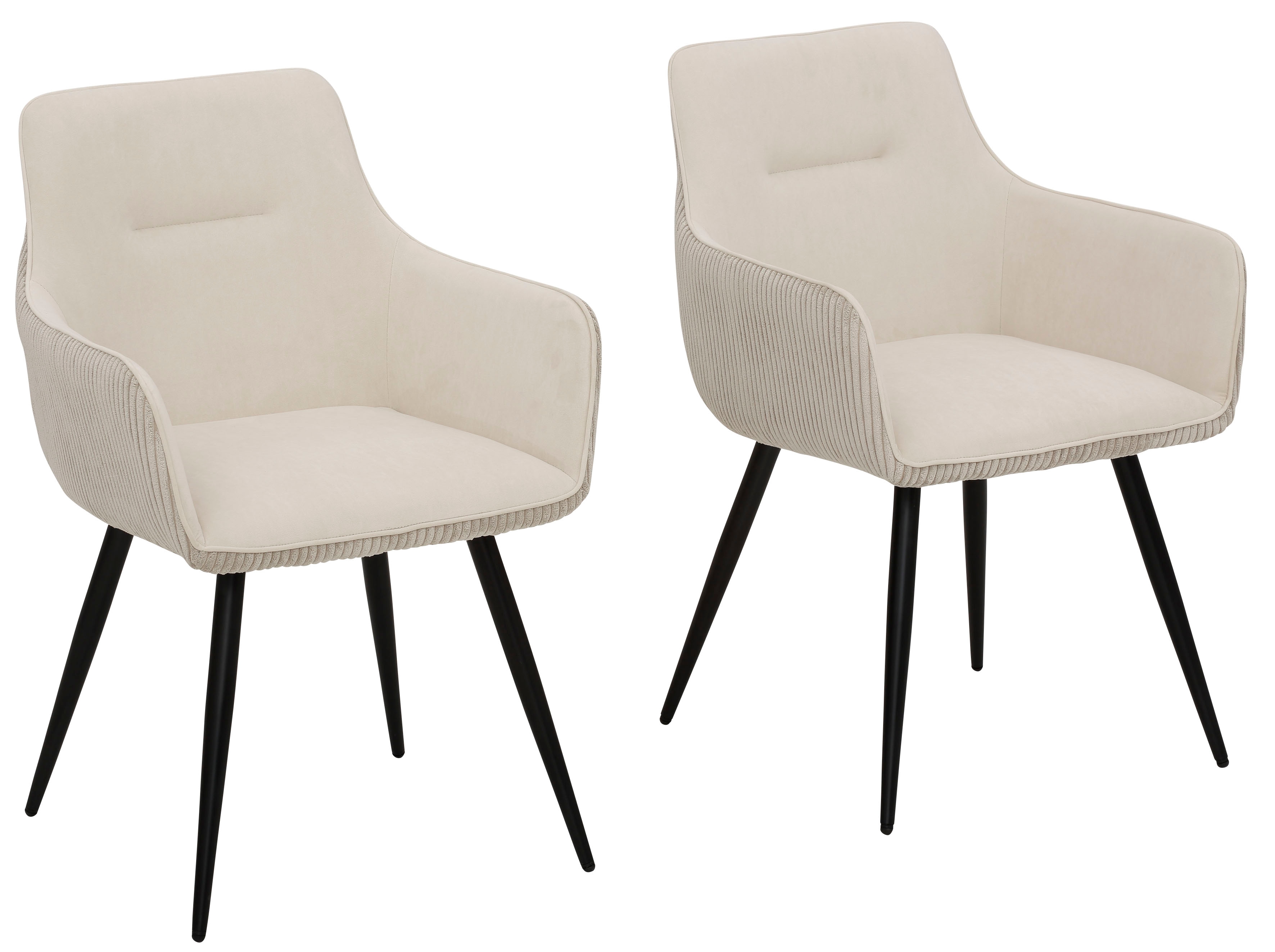 HELA Esszimmerstuhl "LISA" (Set) 2 Stk. Armlehnstuhl, moderner Materialmix: günstig online kaufen