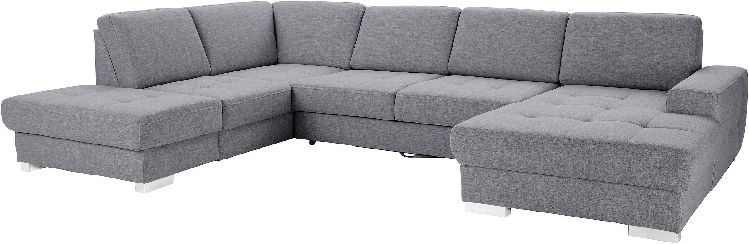 sit&more Wohnlandschaft »Santorini U-Form«, mit Federkern und Sitztiefenverstellung, wahlweise mit Bettfunktion