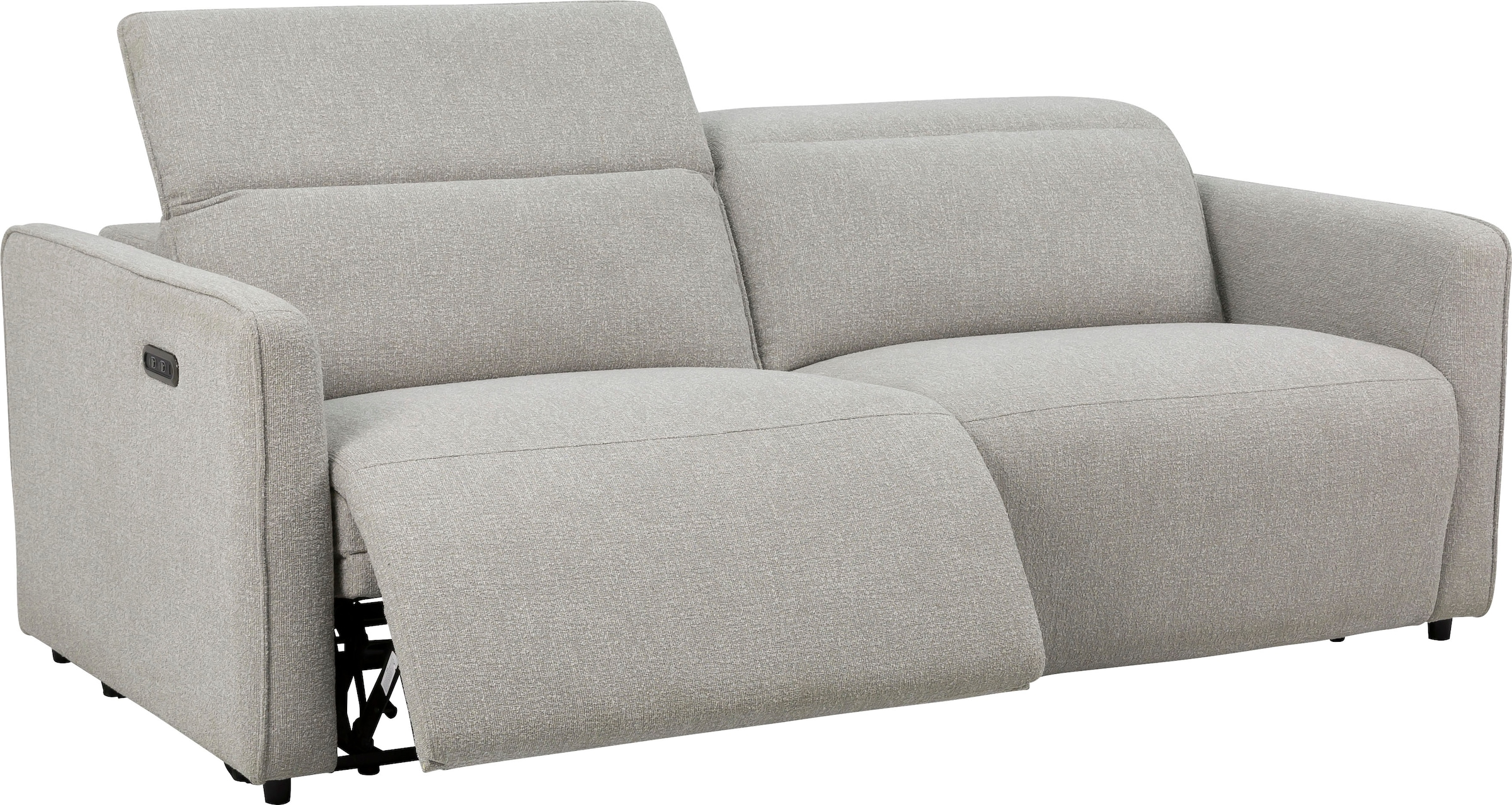 INOSIGN 2-Sitzer »KYLLY, XXL (208 cm) elektrische Relax- und Liegefunktion in 2 Sitzen«, Mega-Sofa, Kopfteilverstellung, USB A/ C, Federkern, Feinstruktur