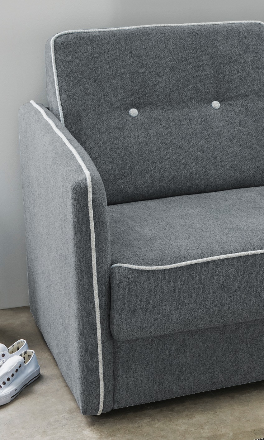 Home affaire Schlafsofa »Merina«, mit zweigeteilter Bettfunktion, Auszug nach vorn, Federkern