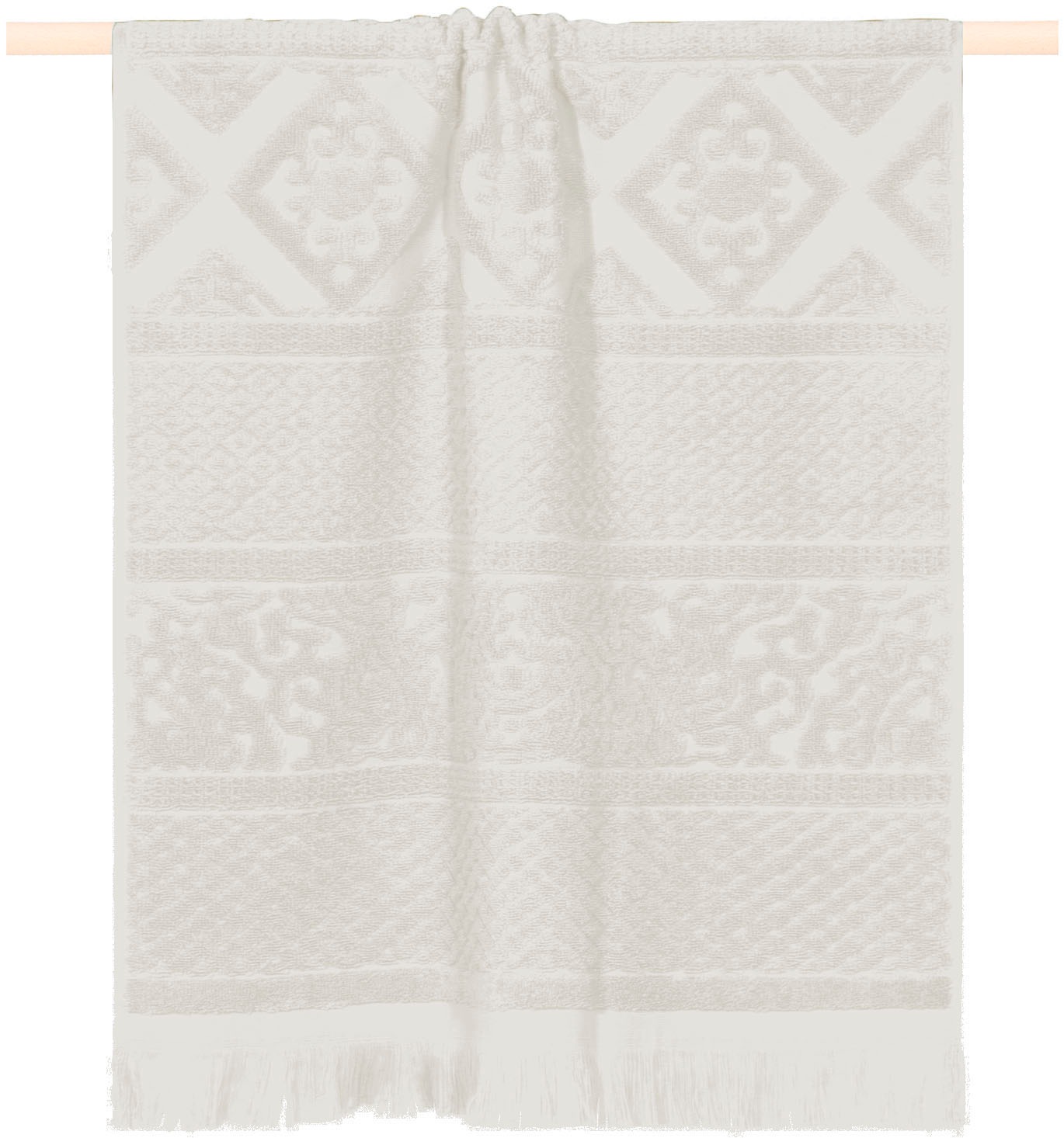 PAD Strandtuch "HARLEM, 100x180 cm" hochwertige Jacquard-Webung, besonders weicher Griff, mit Fransen
