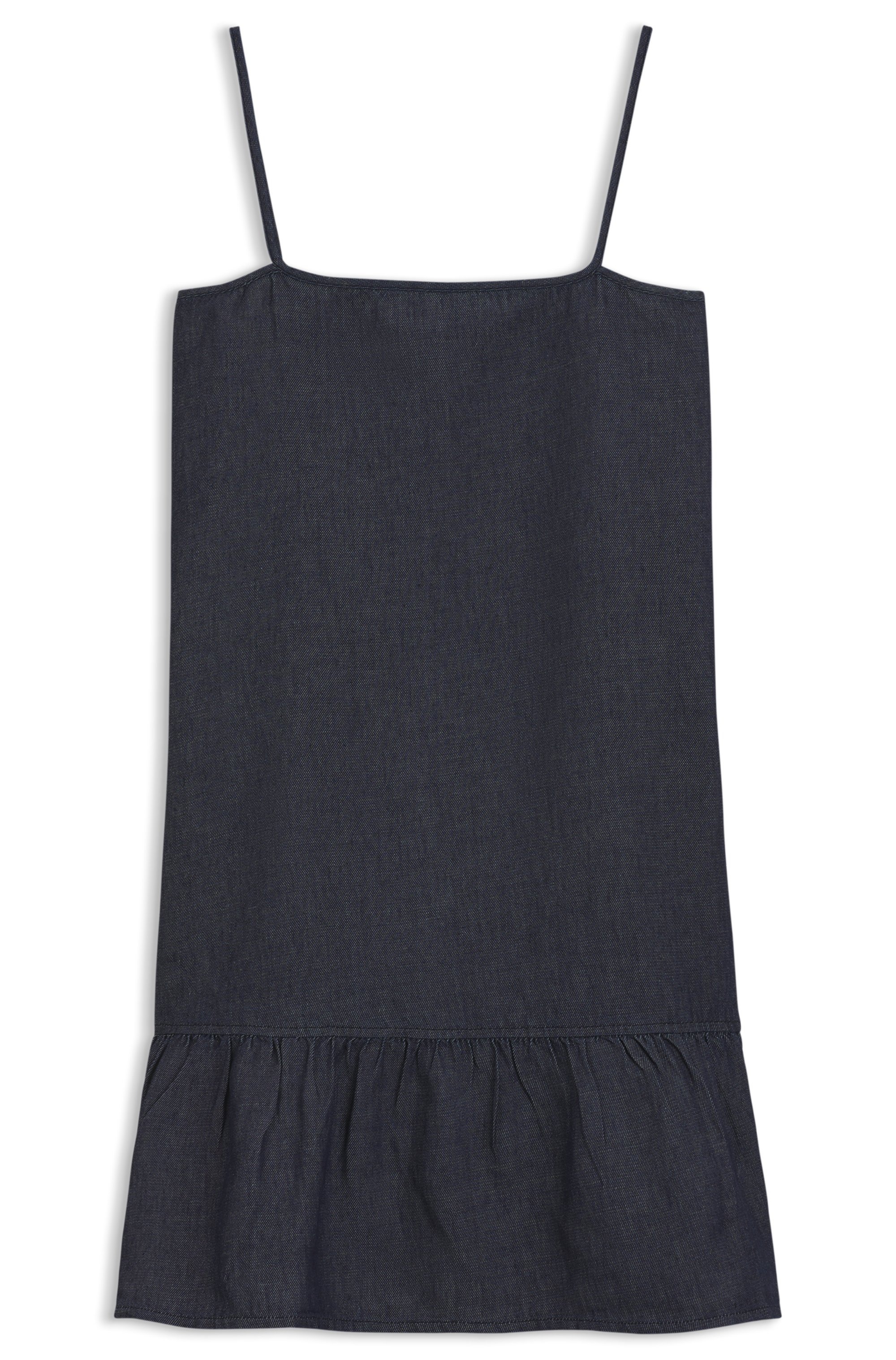 HUGO Blue Minikleid »Kabati« im Denim-Look, abgesenkter Saum