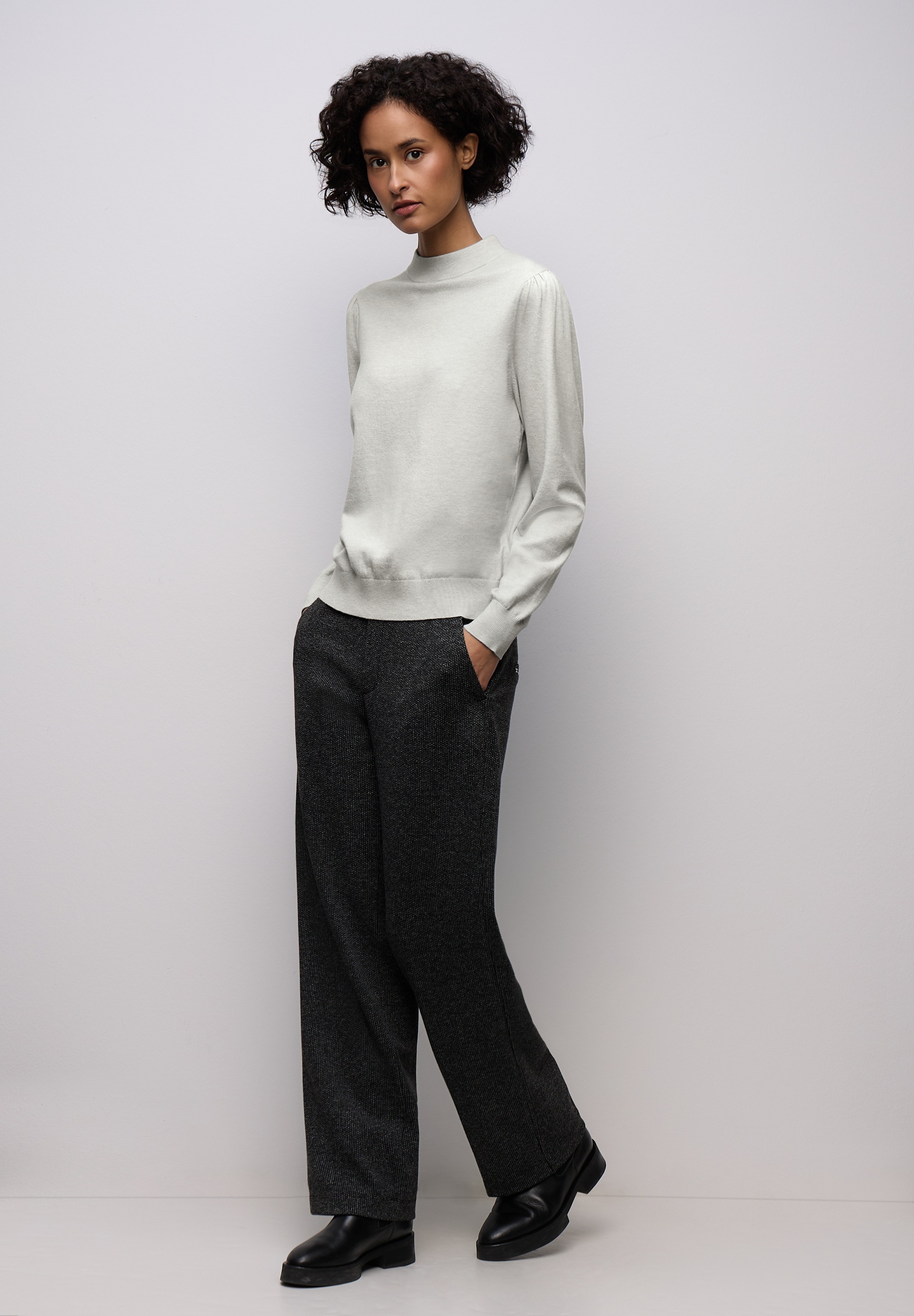 STREET ONE Strickpullover mit Strick-Detail