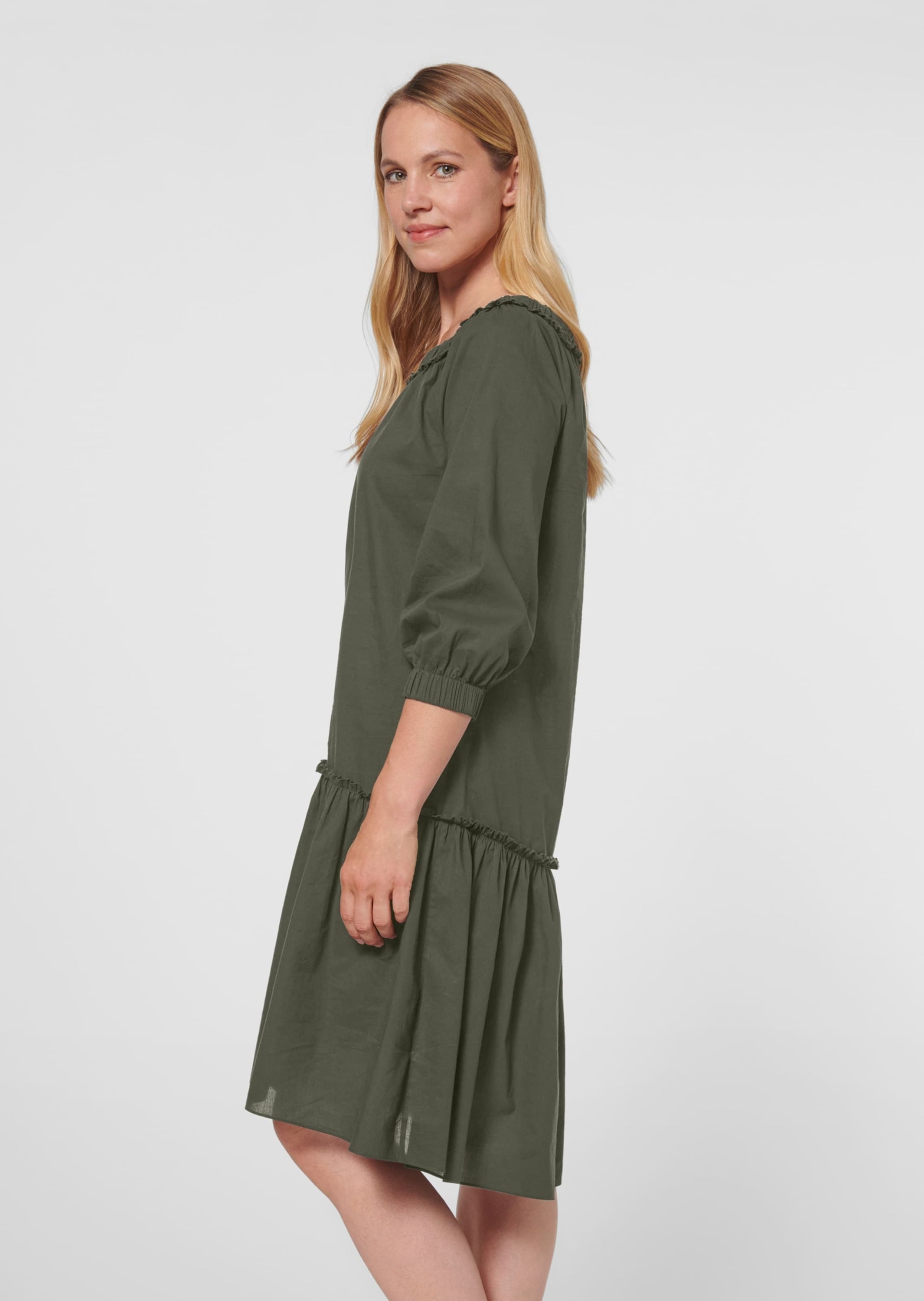 MADELEINE Sommerkleid »Kleid Kleid mit 3/4-Ärmeln und Volant«