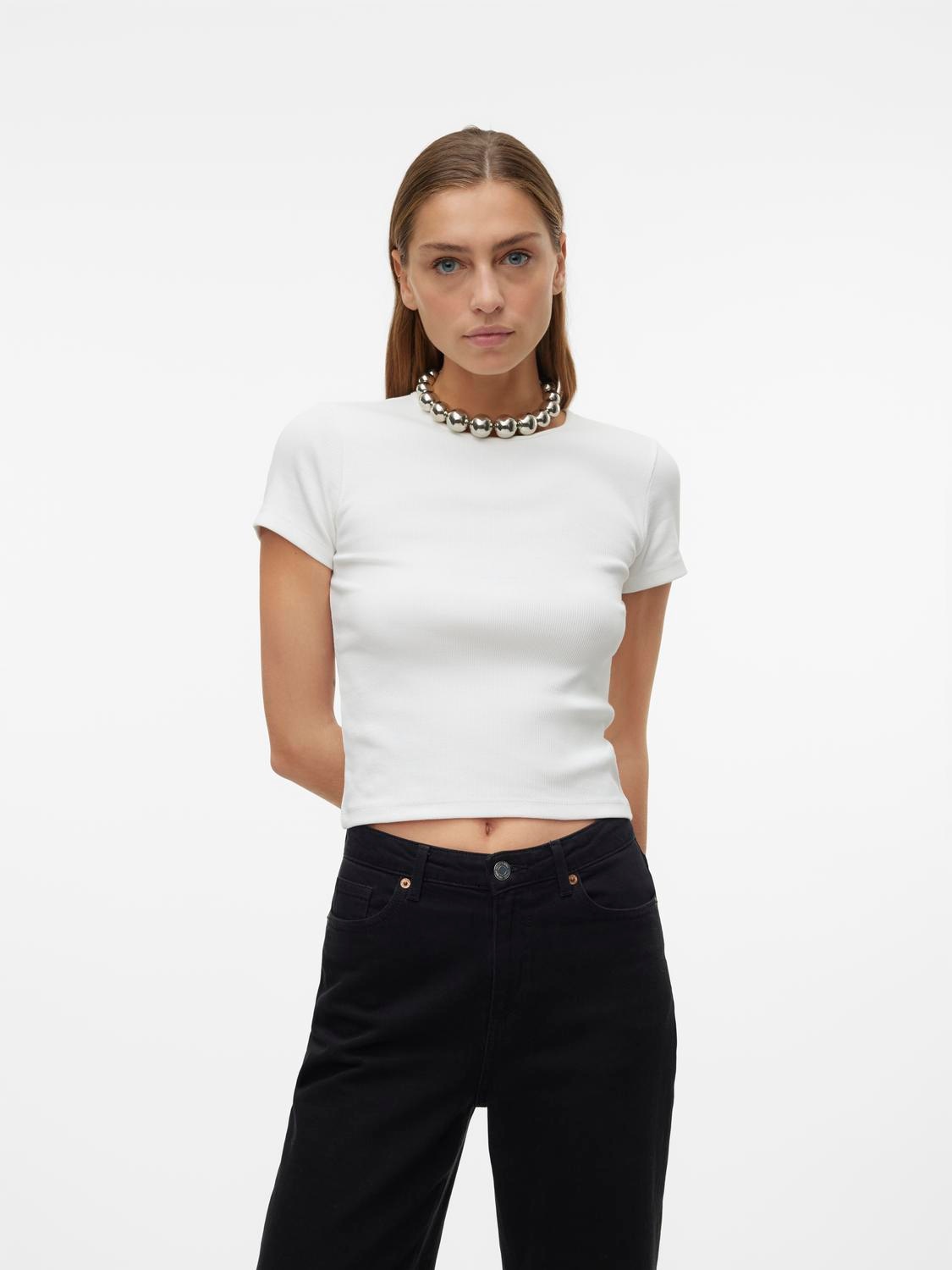 Vero Moda Rundhalsshirt "VMCHLOE SS SHORT TOP JRS NOOS" günstig online kaufen