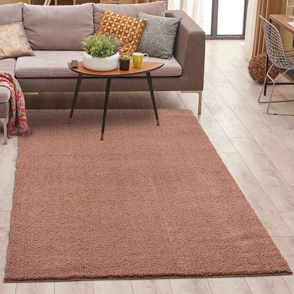 Carpet City Hochflor-Teppich "Plainy" rechteckig 30 mm Höhe Shaggy Polyeste günstig online kaufen