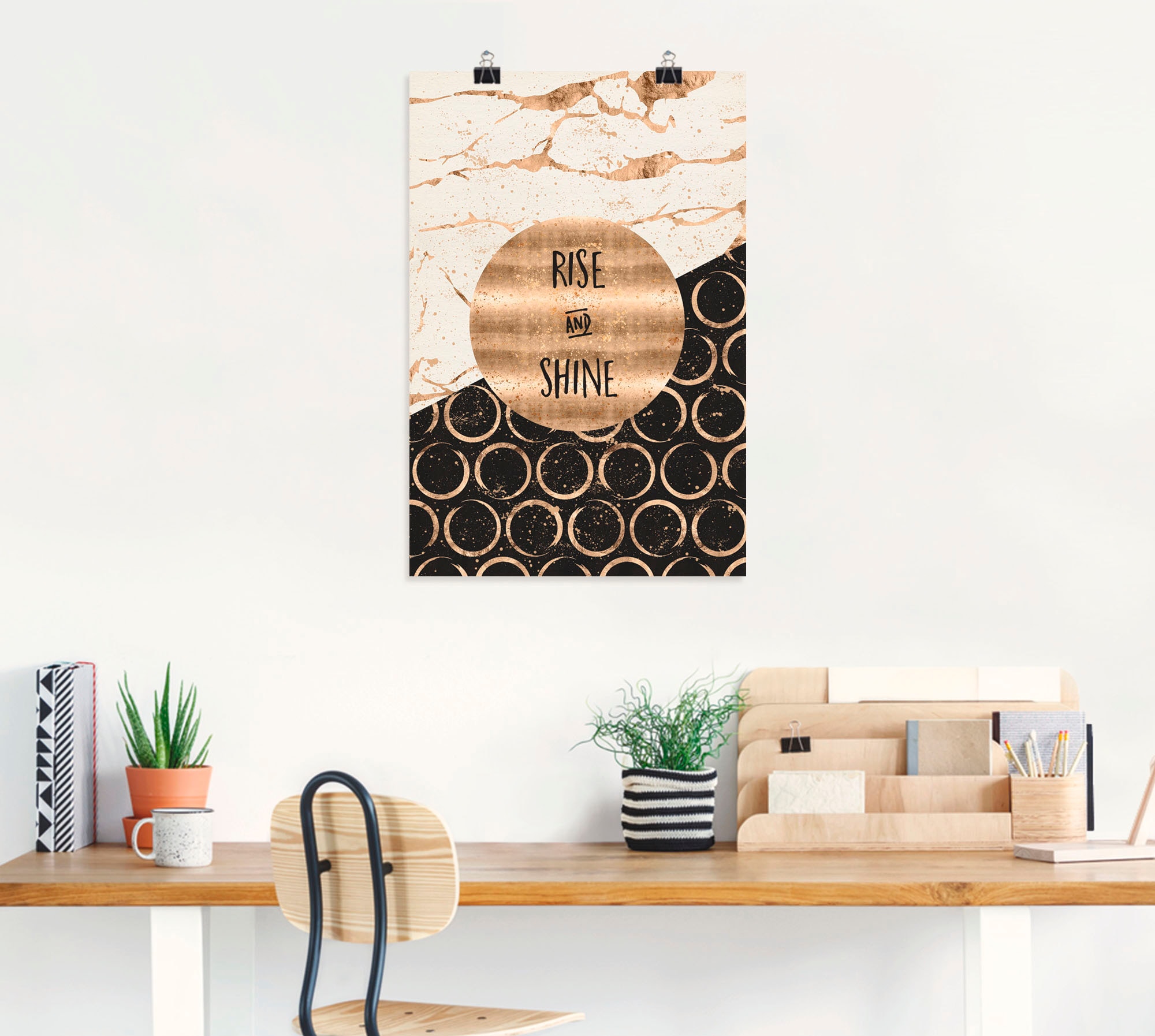 Artland Wandbild »Aufsteigen und scheinen«, Sprüche & Texte, (1 St.), als Leinwandbild, Poster, Wandaufkleber in verschied. Größen