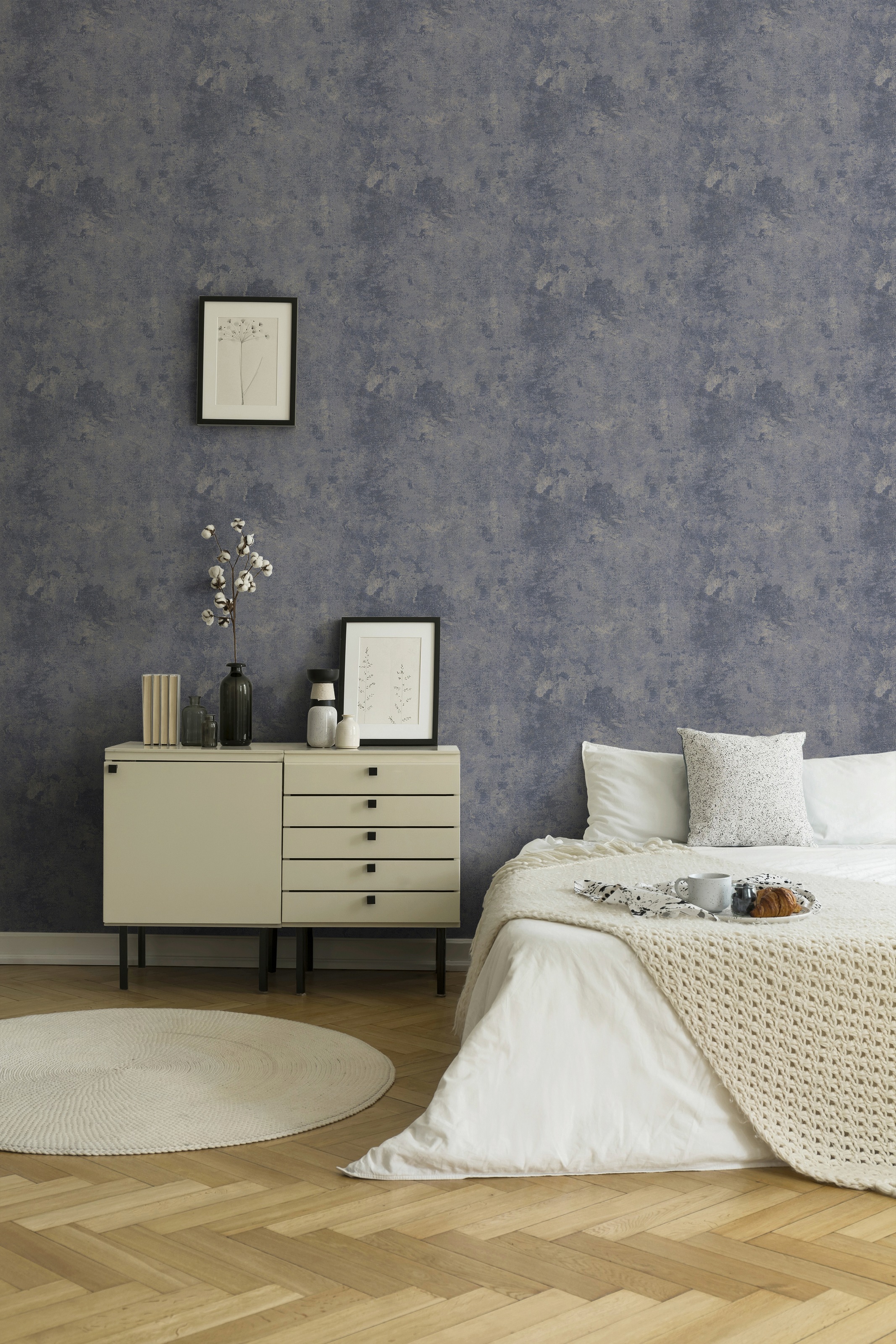living walls Vliestapete »New Walls Urban Grace Vintage Uni Optik«, uni, Uni Tapete Einfarbig