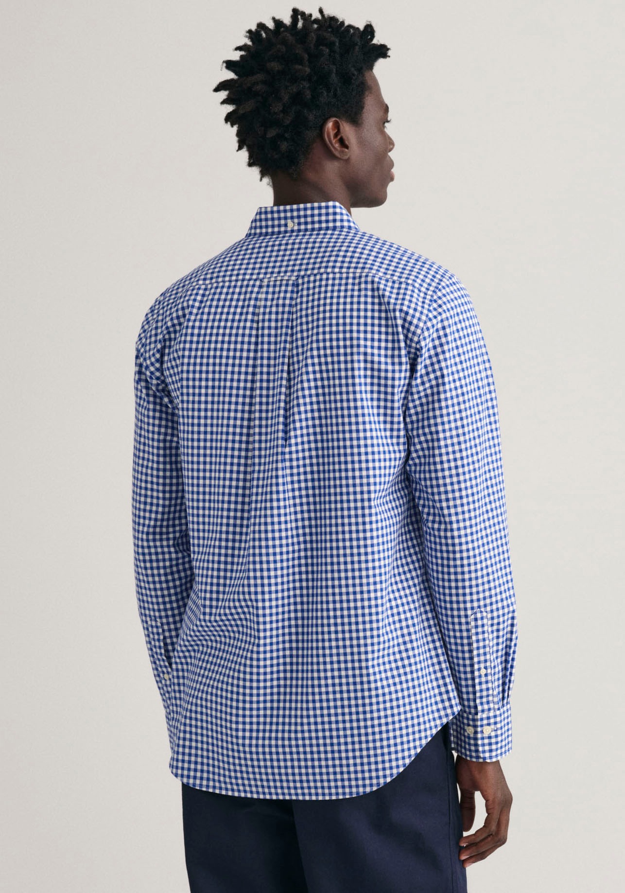 Gant Langarmhemd "REG POPLIN GINGHAM SHIRT", mit Logostickerei auf der Brus günstig online kaufen