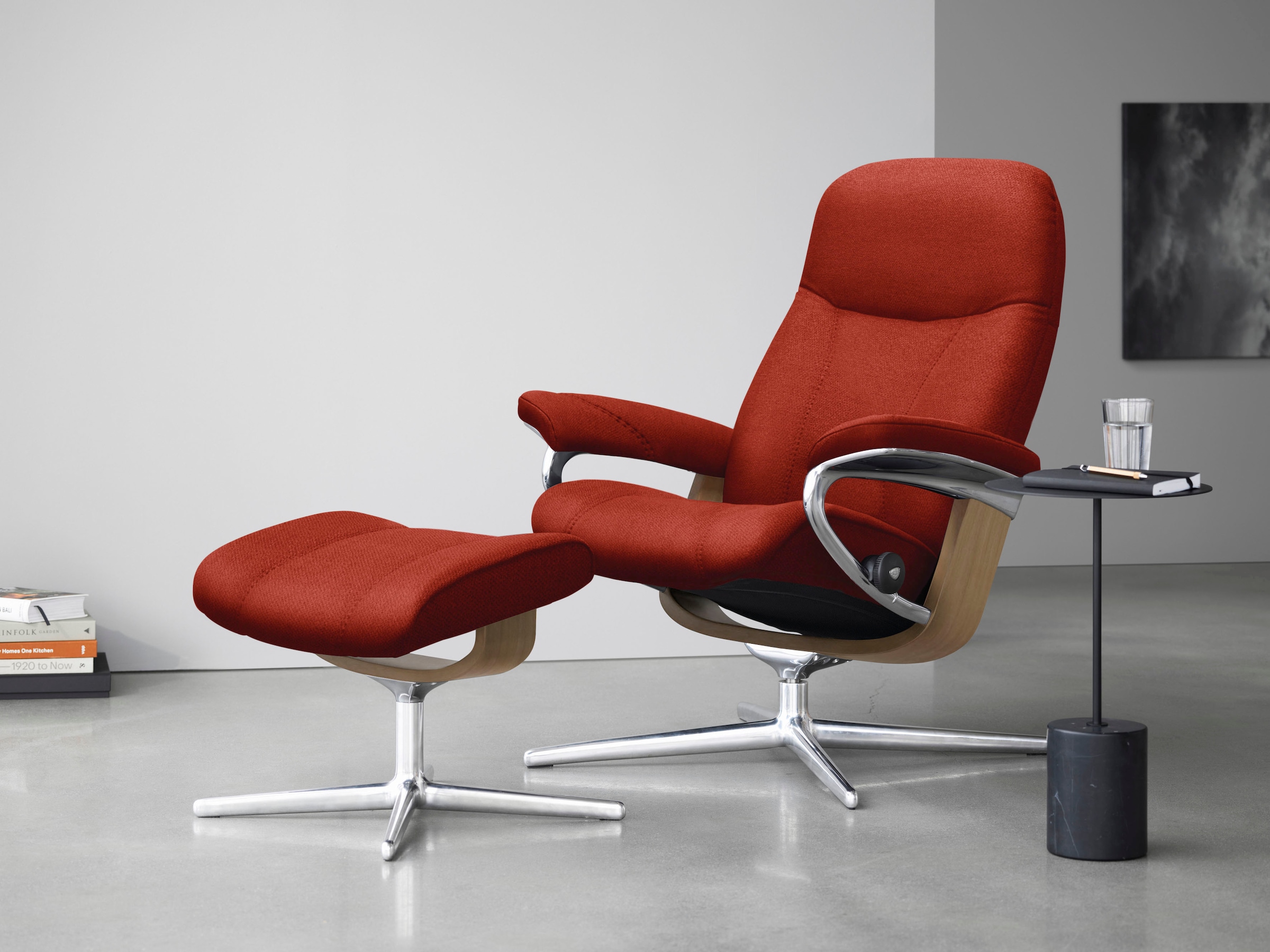 Stressless® Relaxsessel »Consul«, mit Cross Base, Größe S, M & L, Holzakzent Eiche