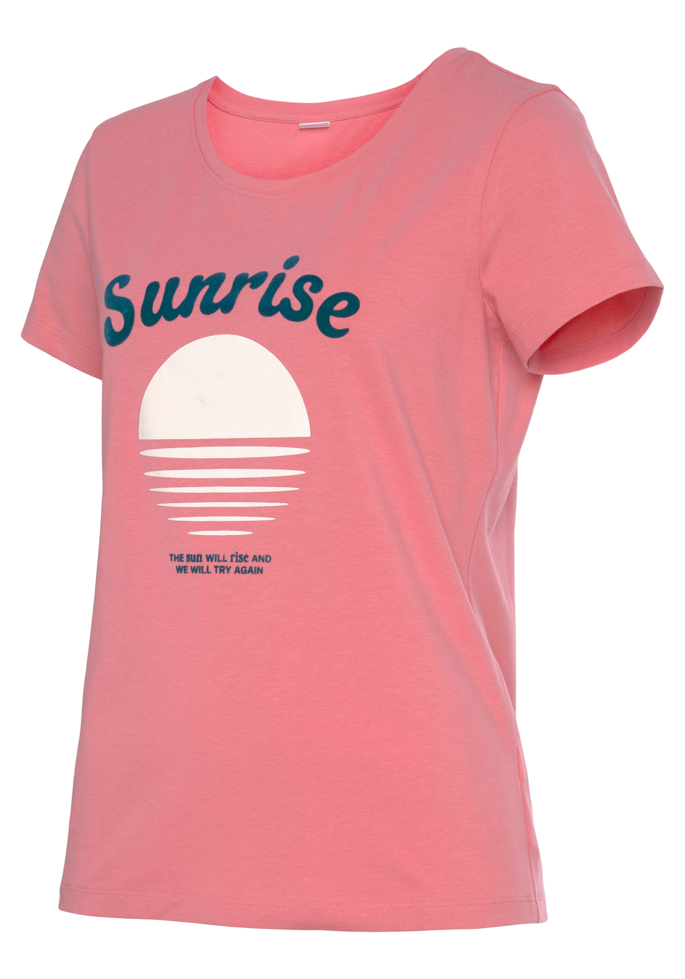 Vivance Kurzarmshirt, T-Shirt mit schönem Frontprint, Loungewear