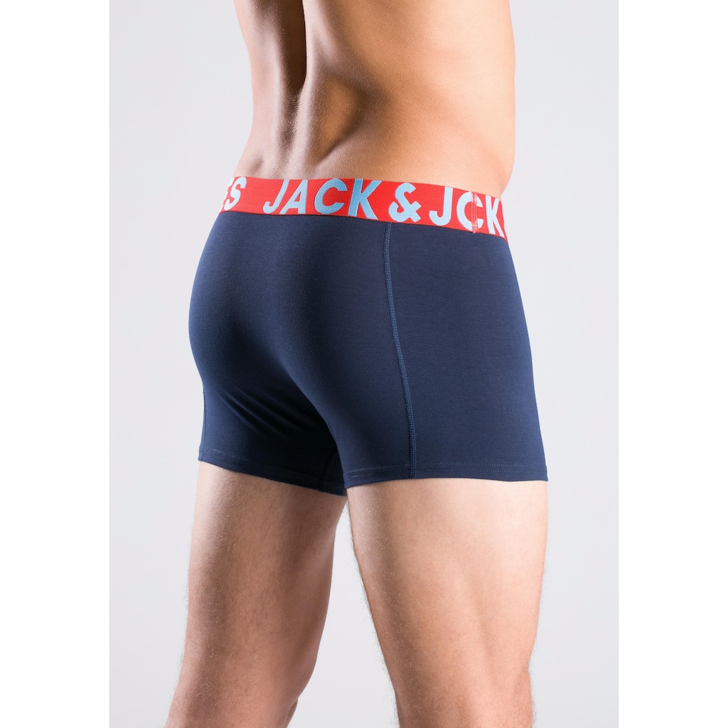 Jack & Jones Boxer »JACCRAZY SOLID«, (Packung, 3 St.), mit modisch buntem Webbund