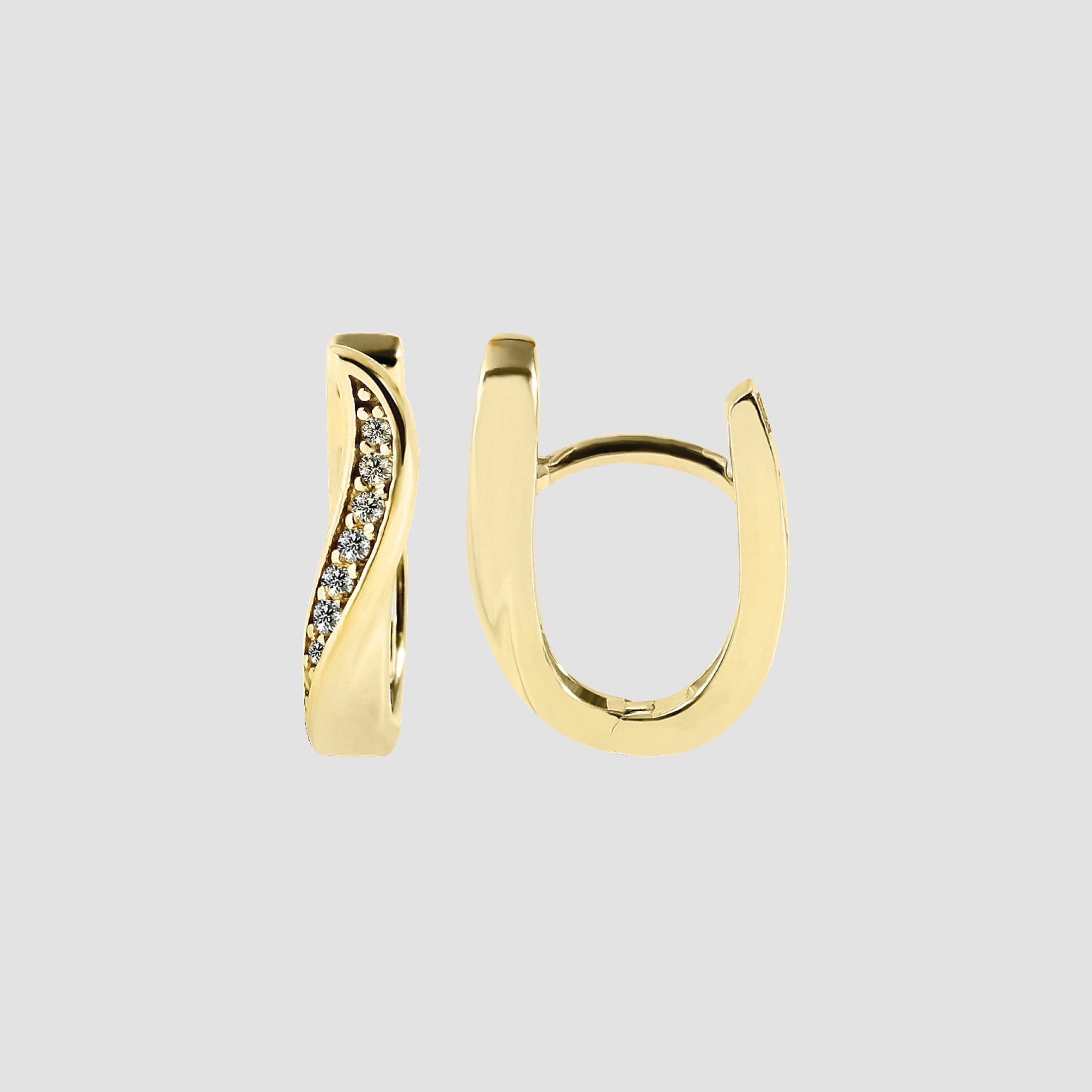 Adelia´s Klappcreolen "Damen Ohrringe – Klappcreole aus 375 Gold mit Zirkon günstig online kaufen