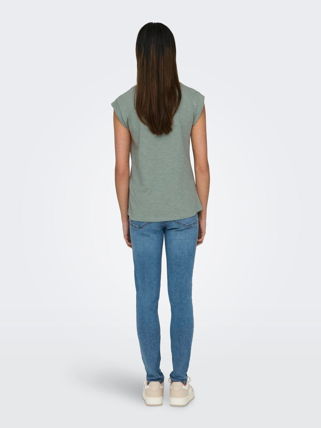ONLY Kurzarmshirt »FEEL/FEATHERS TOP BOX CS JRS«