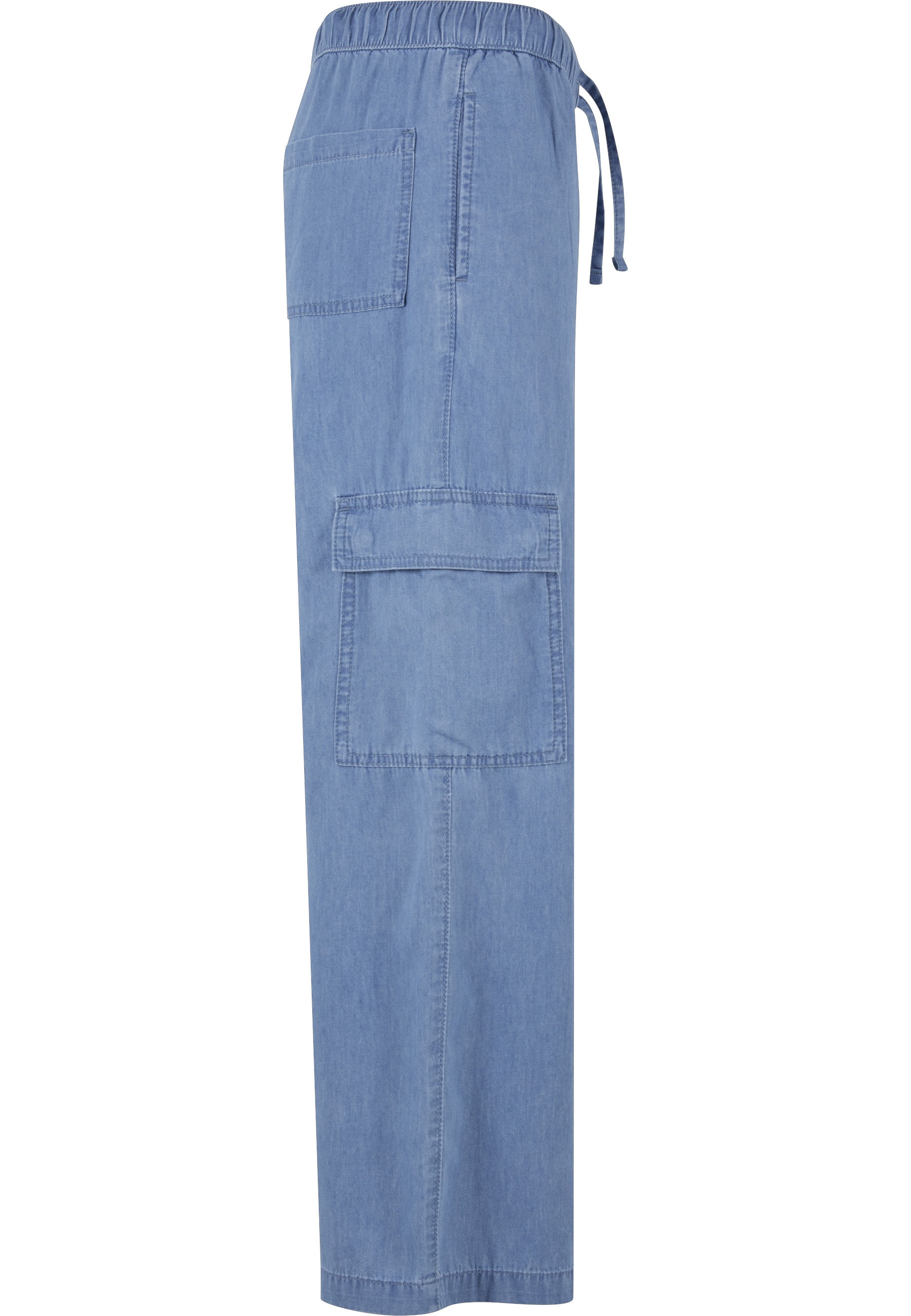 URBAN CLASSICS Cargohose »Urban Classics Damen Ladies Light Denim Cargo Pants«