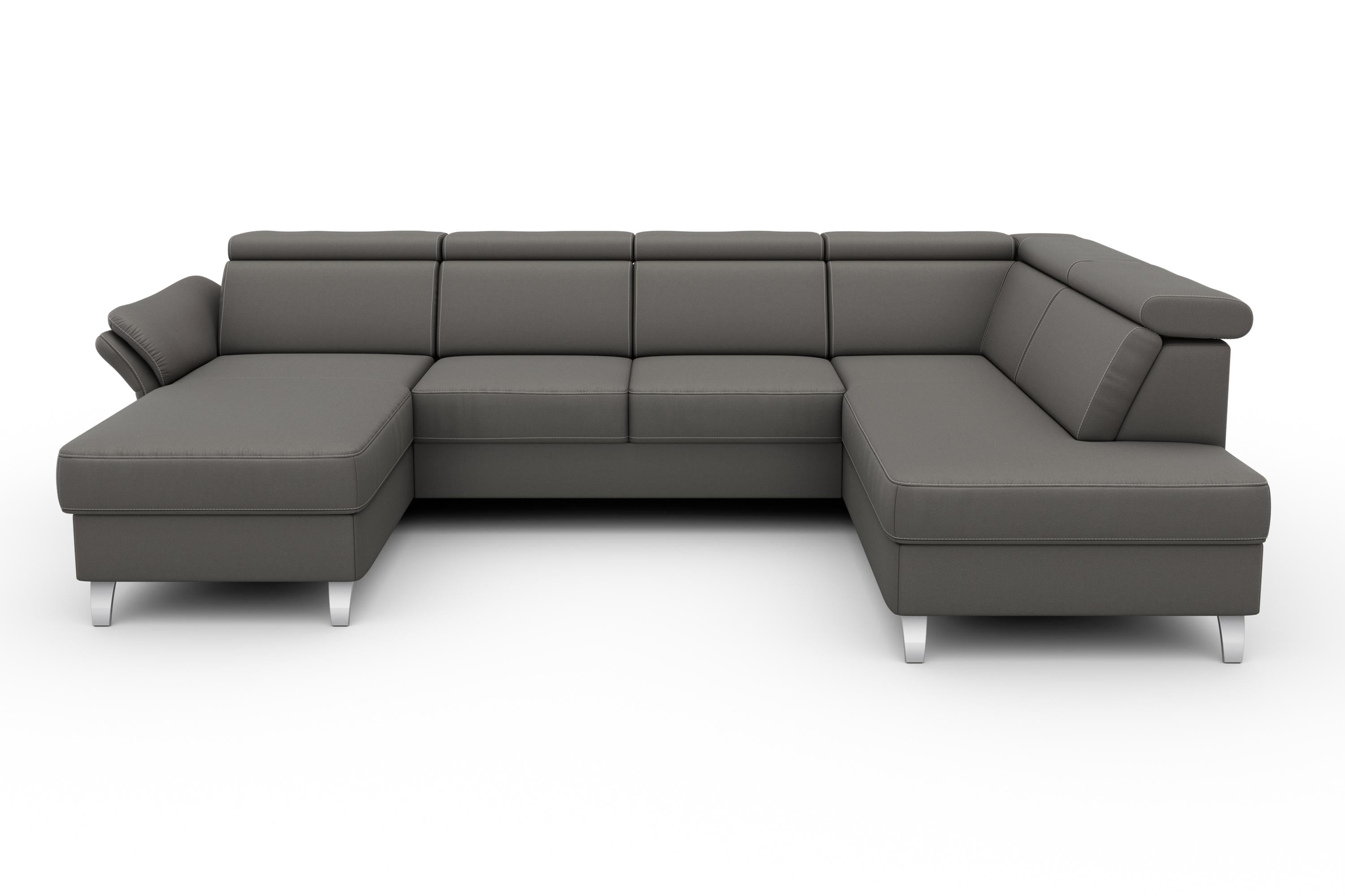 sit&more Wohnlandschaft "Vincenzo U-Form" inklusive Kopfteilverstellung, optional Schlaffunktion & Bettkasten