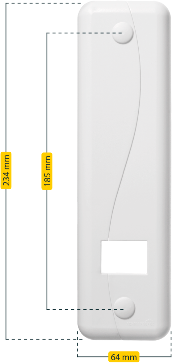 SCHELLENBERG Gurtwickler-Abdeckplatte »Duo Maxi, 18,5 cm Lochabstand, langlebig aus Kunststoff«, Rollladen Abdeckblenden für Gurtwickler und Einlasswickler