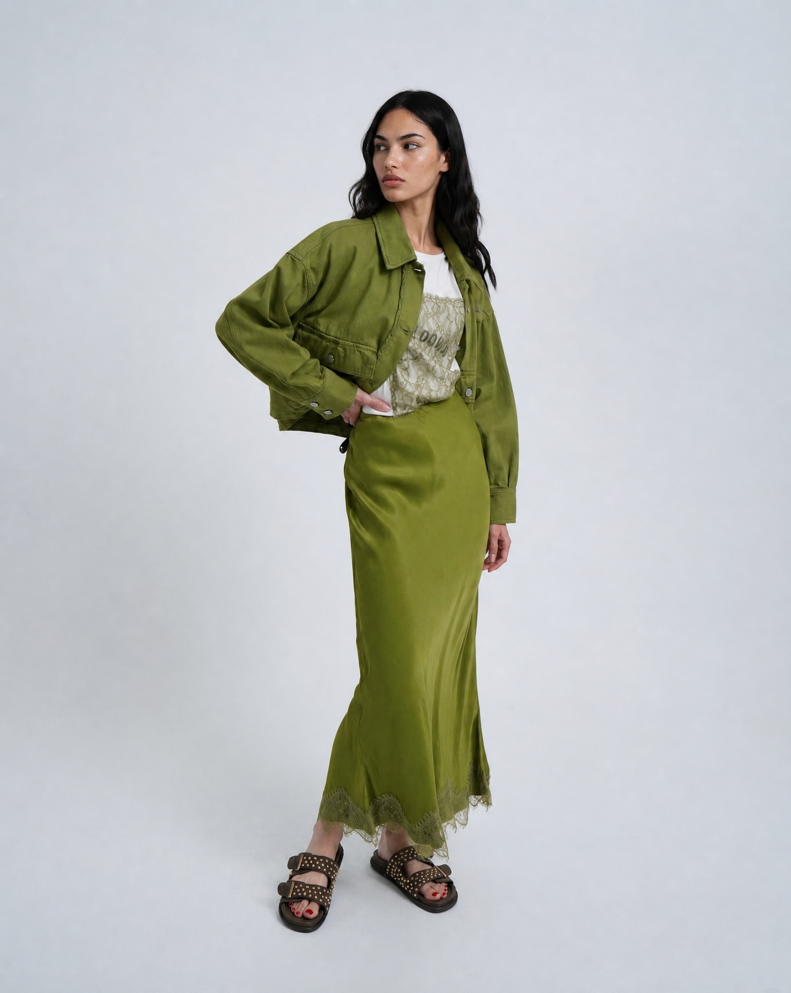 Smith & Soul T-Shirt mit Spitzenbesatz, oversize