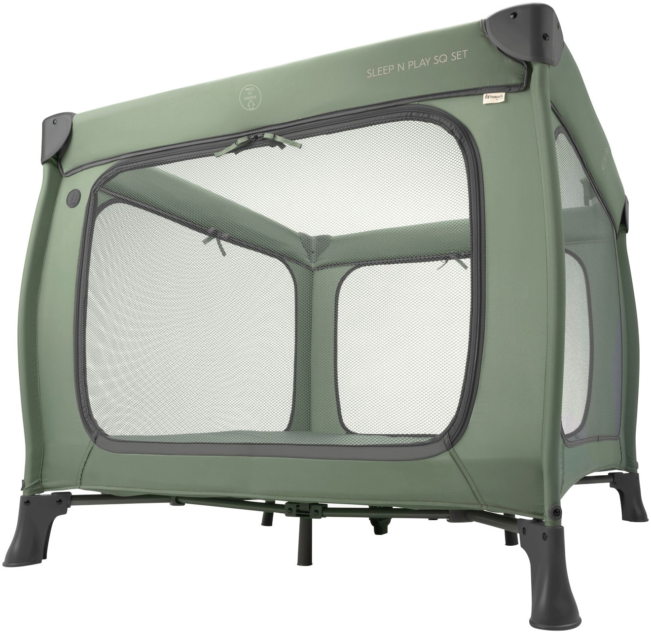 Hauck Baby-Reisebett »Sleep N Play SQ, Set dark green«, inklusive Schaumstoff-Matratze