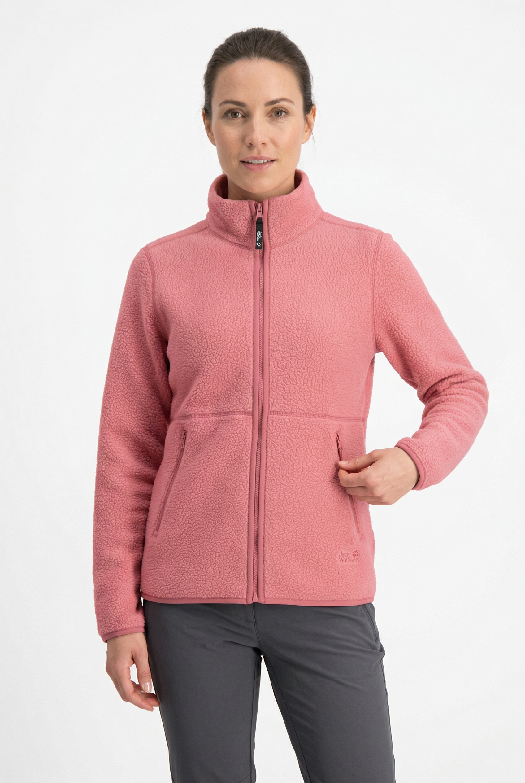 Jack Wolfskin Fleecejacke "LITE CURL FZ W" mit weichem Material, atmungsaktiv, schnell trocknend