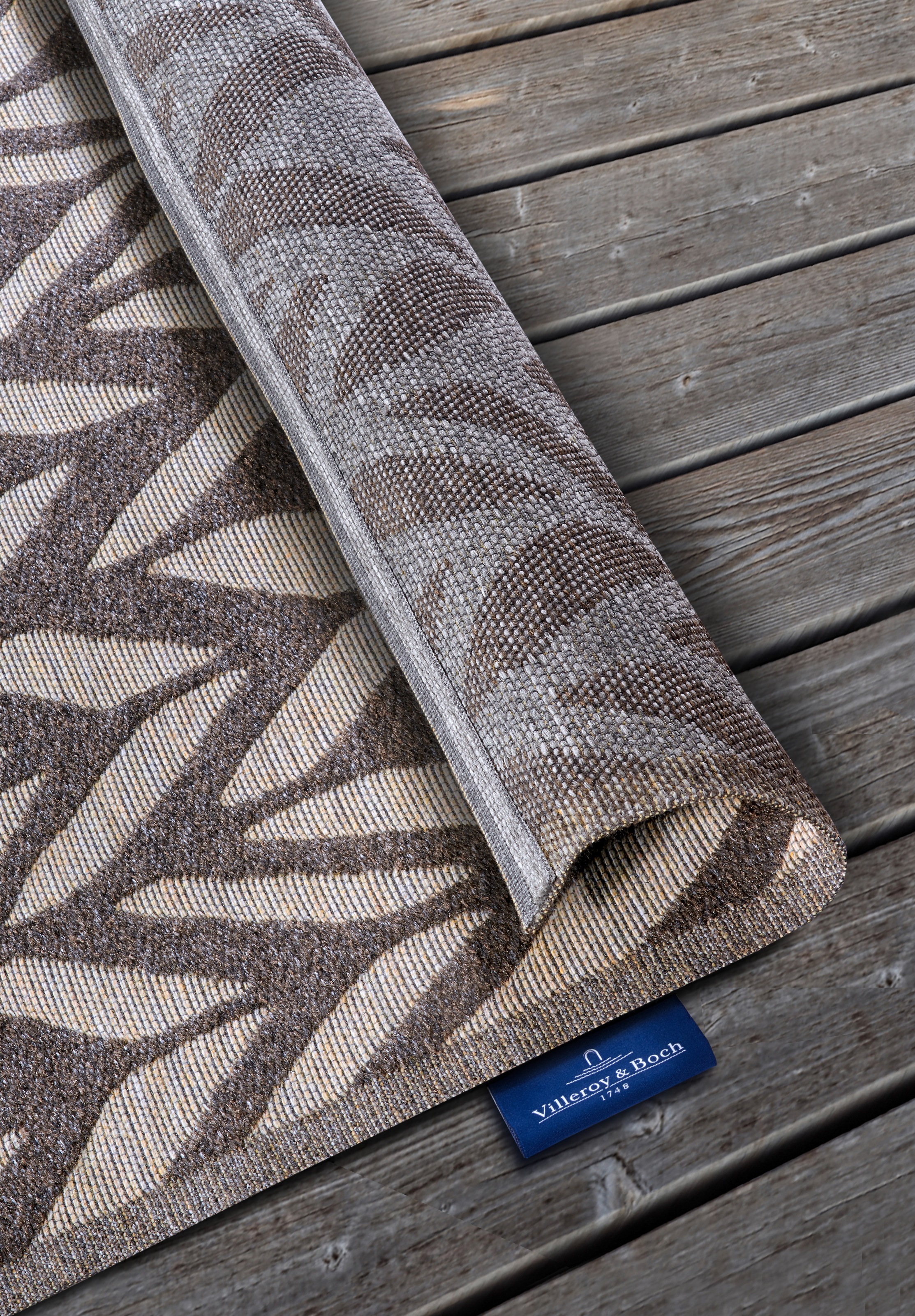 Villeroy & Boch Outdoorteppich »Georgette«, rechteckig, 4 mm Höhe, In-& Outdoor, Flachgewebe, wetterfest, Terrasse, Balkon, modern, Trend