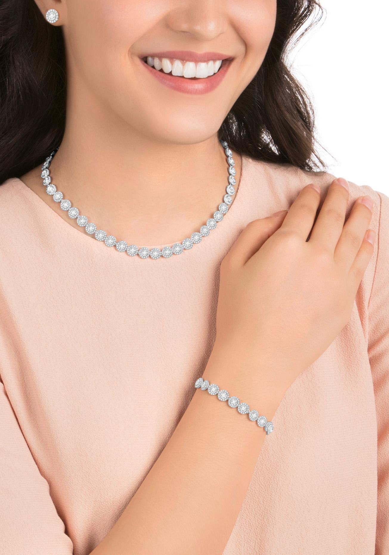 Swarovski Schmuckset »Una Angelic, 5367853«, (Set, 4 tlg.), mit Swarovski® Kristallen