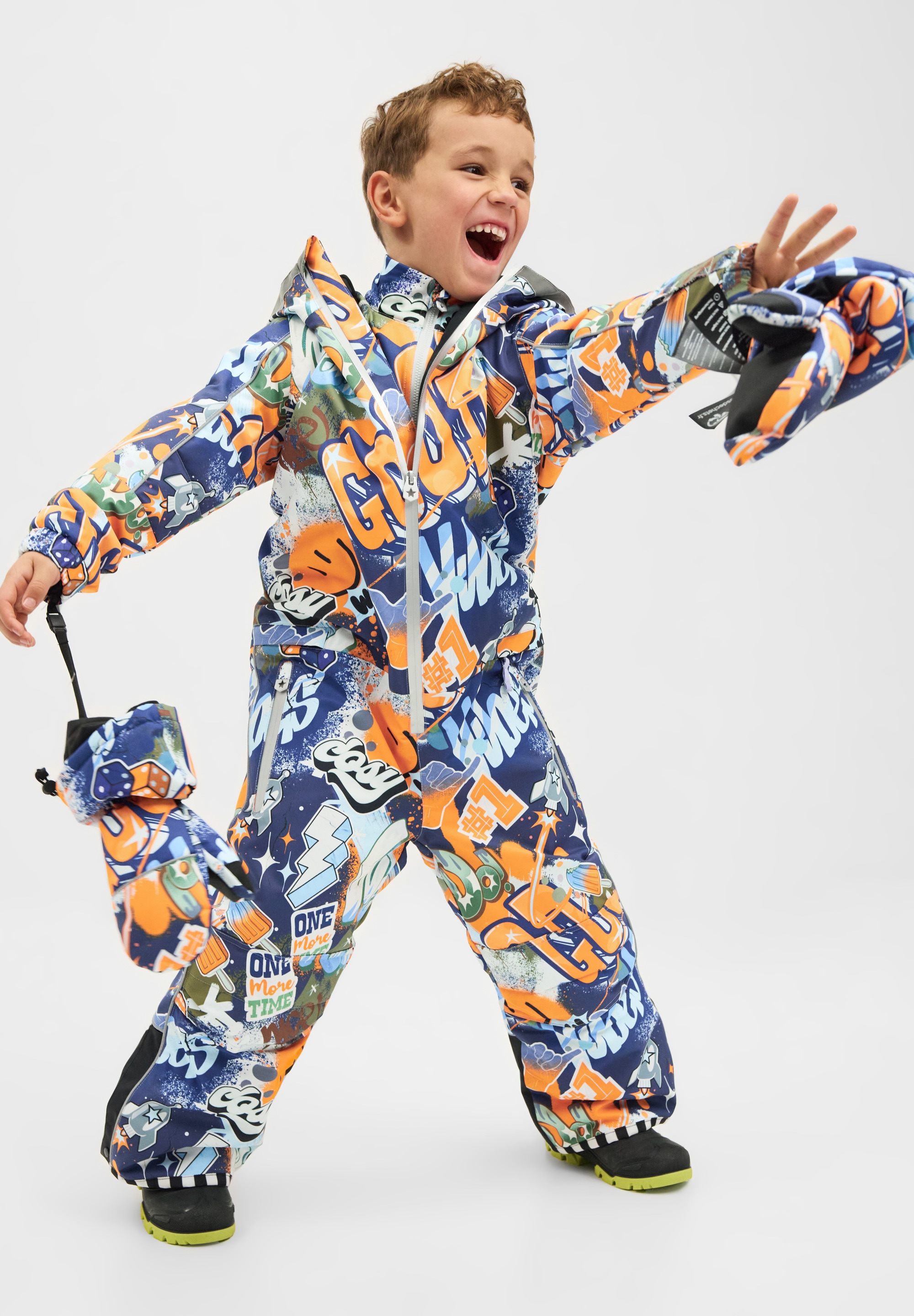 WeeDo Schneeoverall »COSMO SPRAYPRINT 26 Schneeanzug« Mitwachsender Schneeanzug