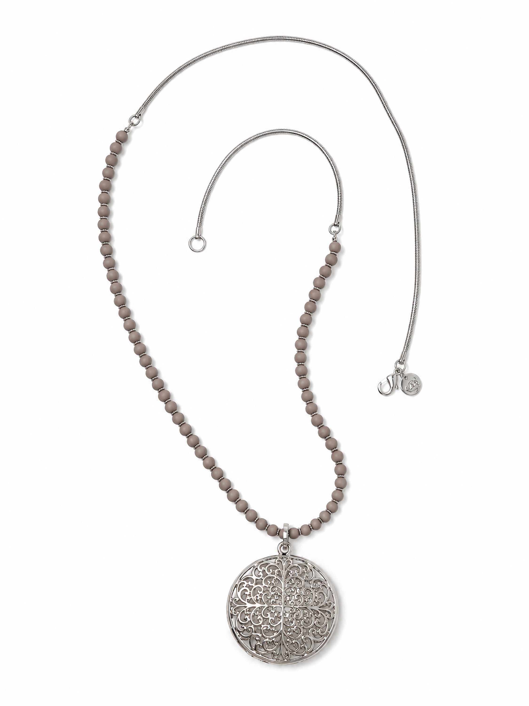 COLLEZIONE ALESSANDRO Lange Kette »Vicky« ziselierter und bombierter Anhänger