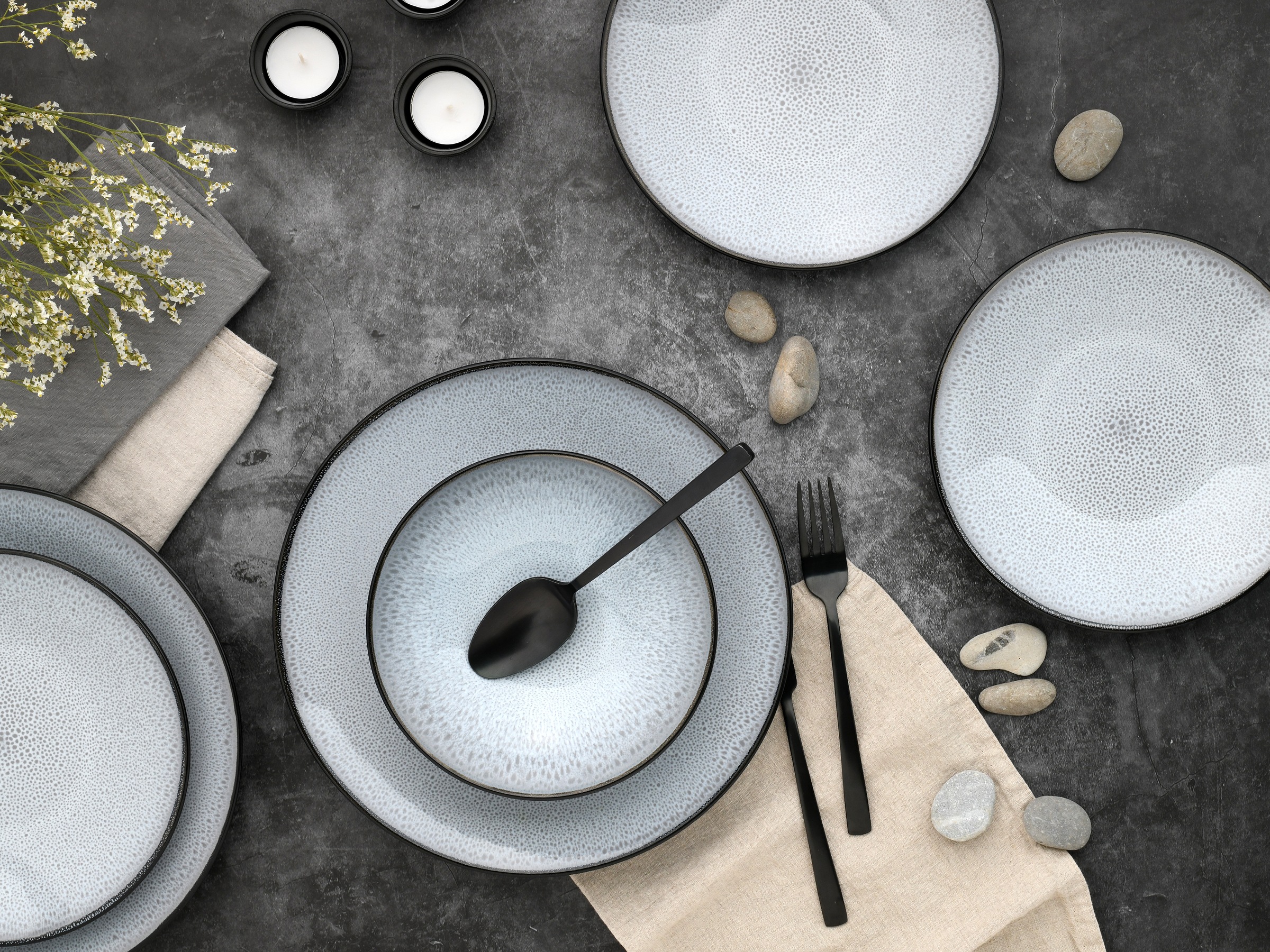 my home Tafelservice "modernes Geschirr-Set, Service Grönvik" mit Reaktivgl günstig online kaufen