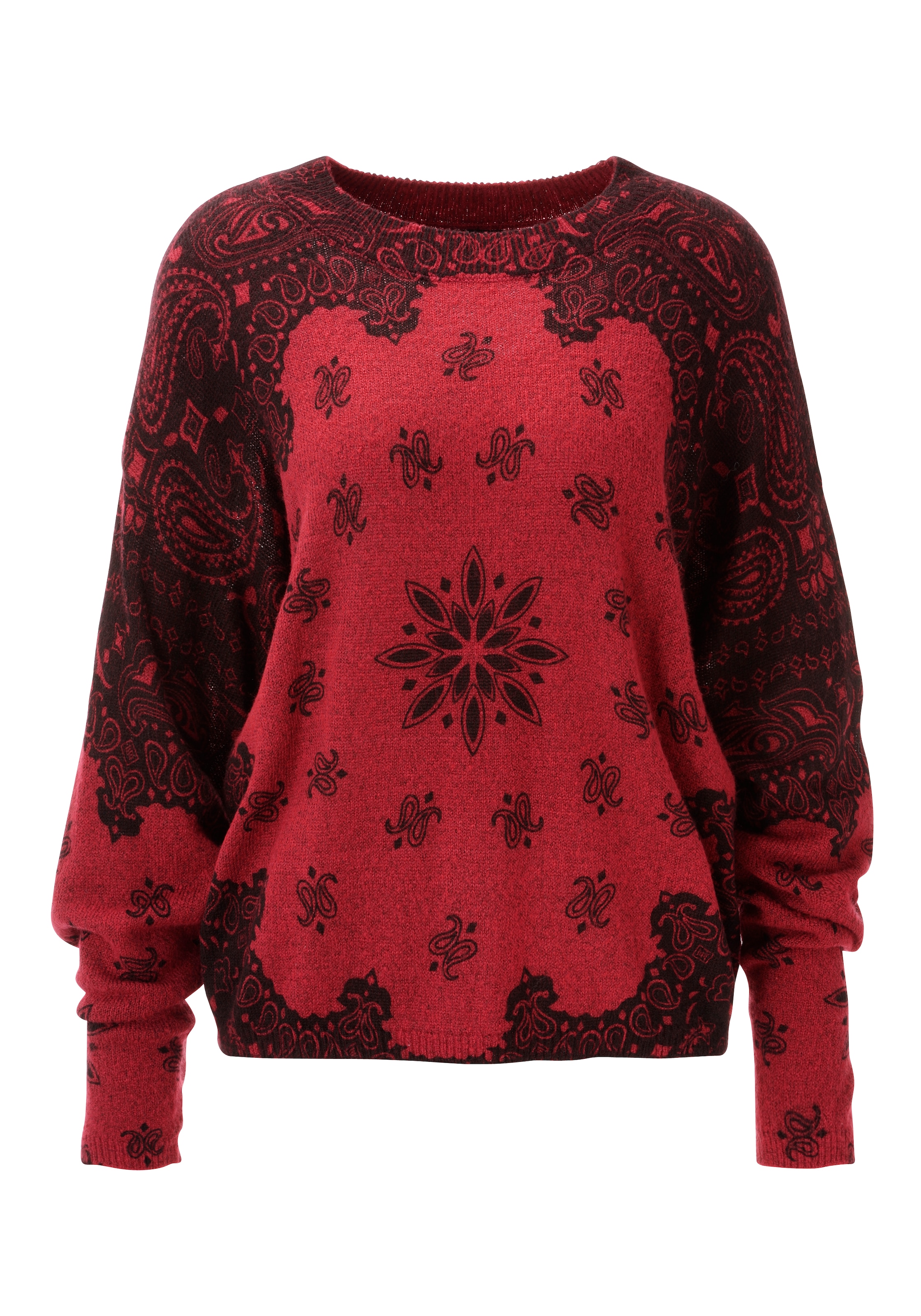 Aniston CASUAL Strickpullover mit fantasievollen Mustern bedruckt - NEUE KOLLEKTION