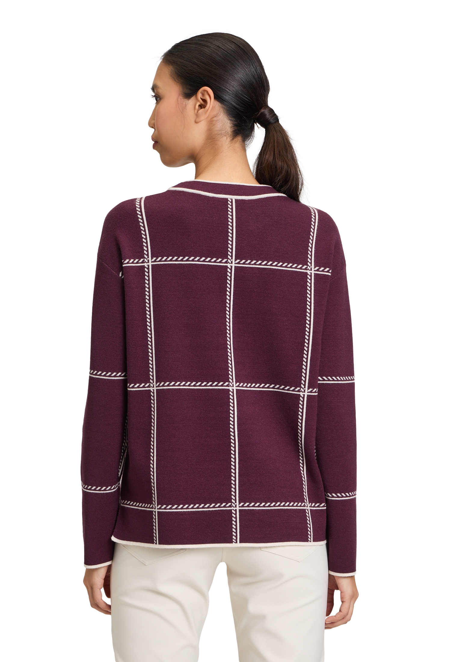 Betty Barclay Strickpullover »Betty Barclay Damen Strickpullover kariert«, (1 tlg.), Jacquard