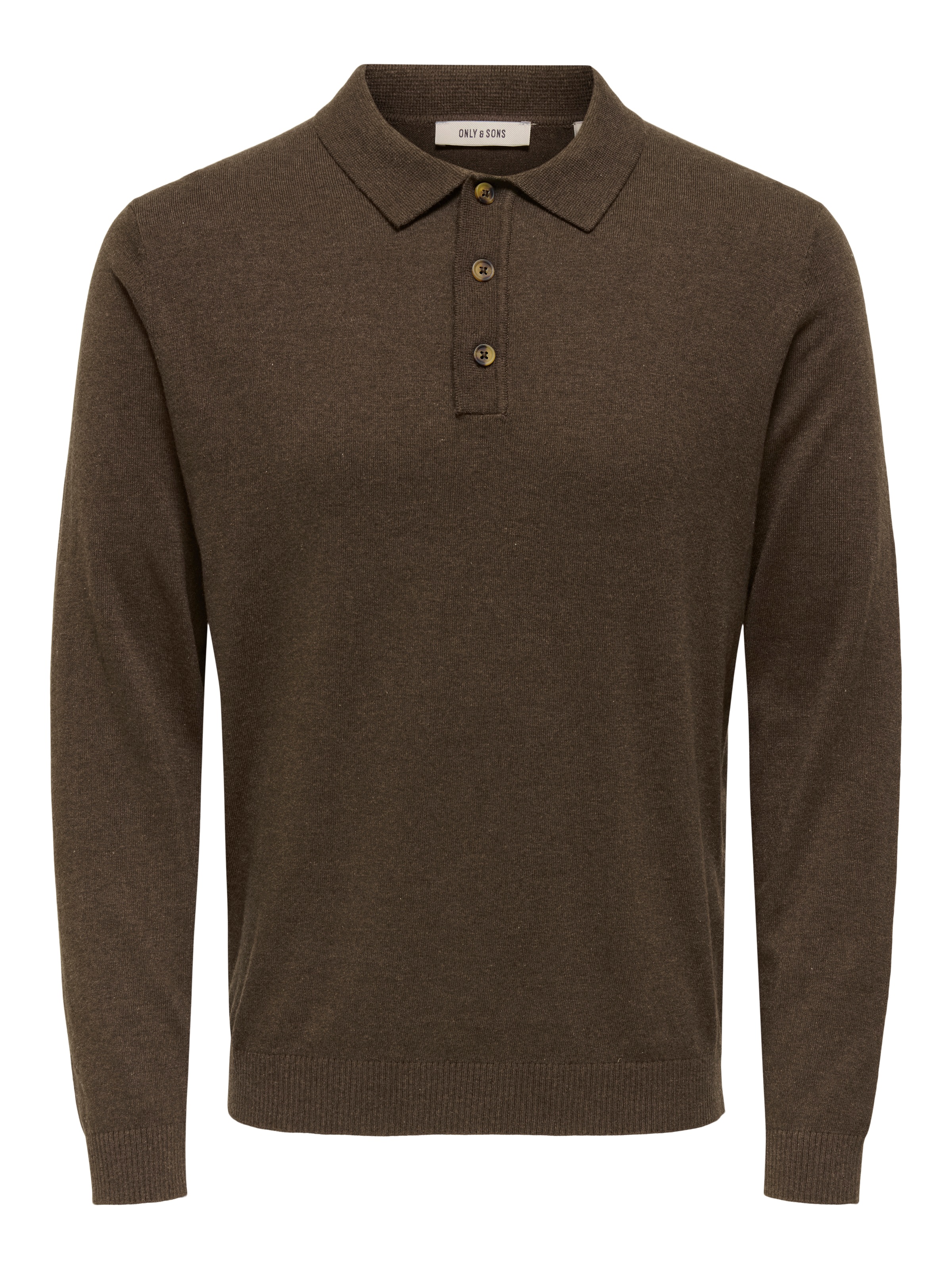 ONLY & SONS Polokragenpullover "ONSLOUI REG 12 LS MEL POLO KNIT" günstig online kaufen