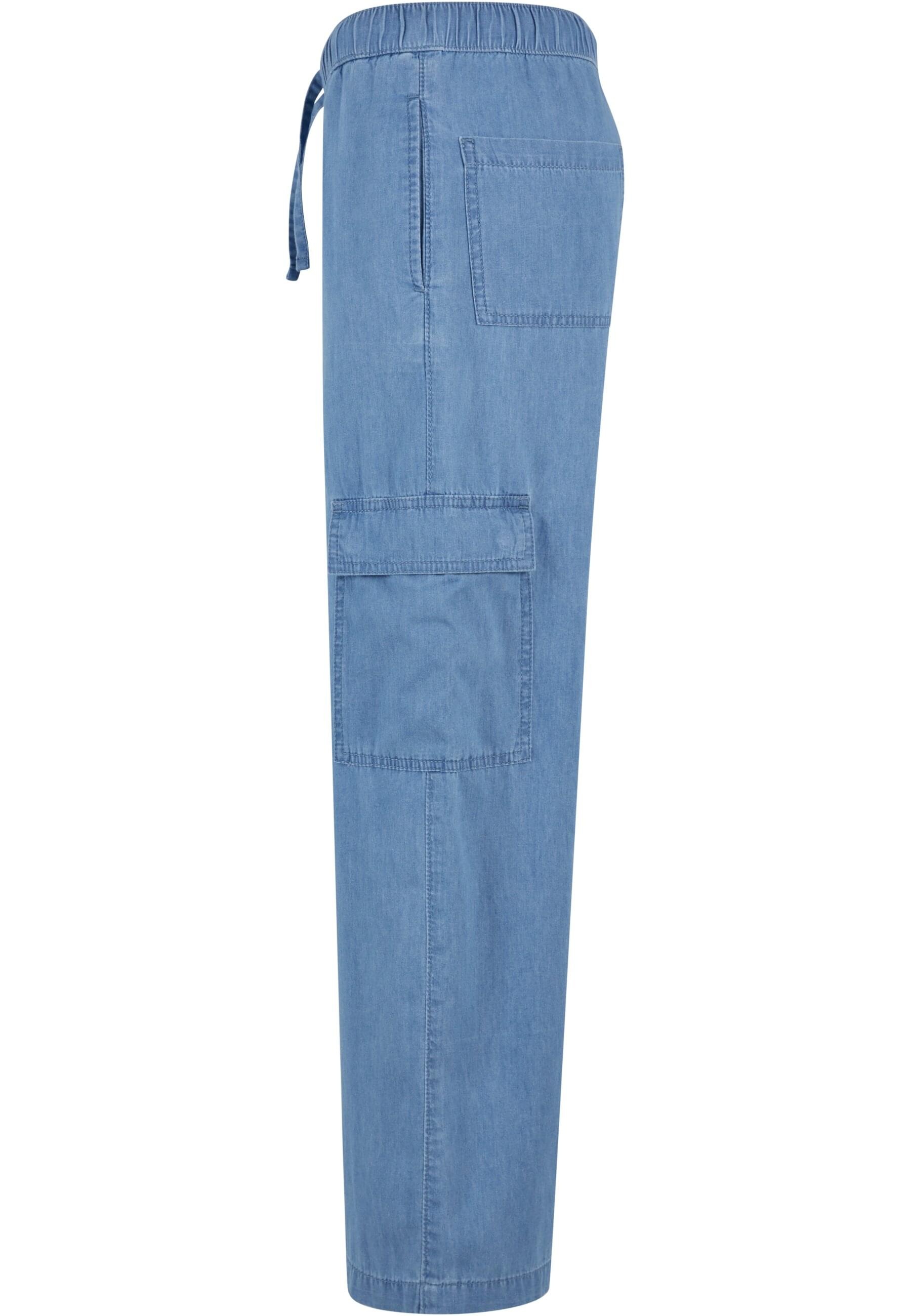URBAN CLASSICS Cargohose »Urban Classics Damen Ladies Light Denim Cargo Pants«, (1 tlg.)
