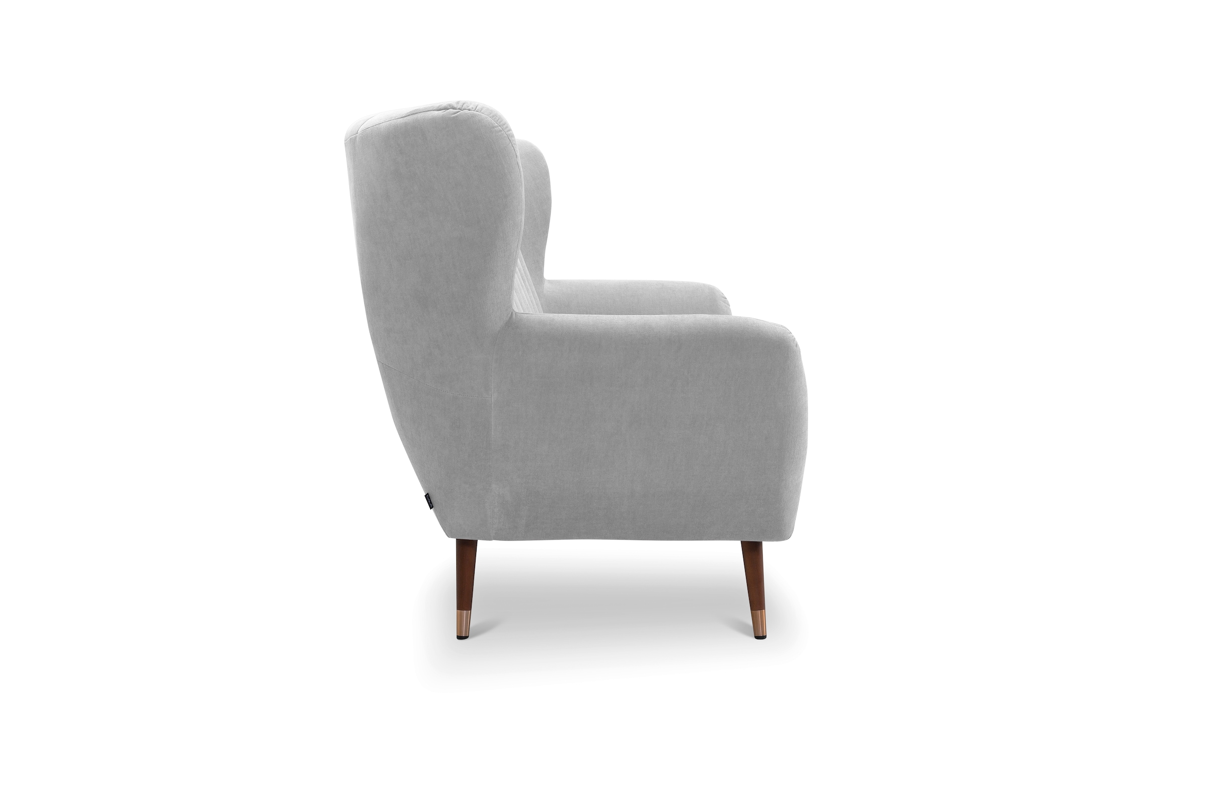 exxpo - sofa fashion 2-Sitzer »Polly, bequem mit hoher Rückenlehne, hohe Füße, Ohrensesselcouch«, Küchensofa, hochwertige Bezugsvarianten und aktuelle Farben