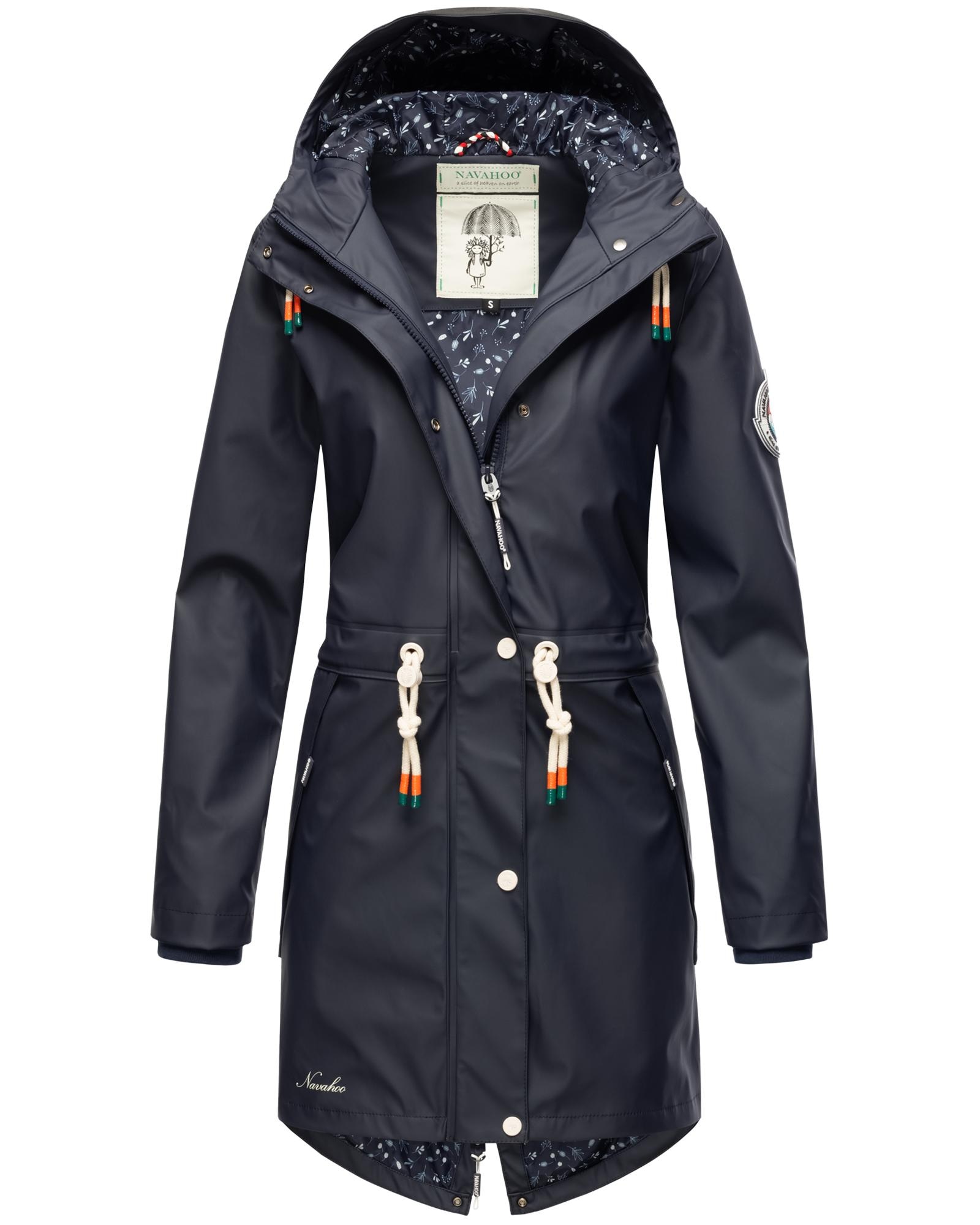 Navahoo Regenjacke "Tropical Stormoo", mit Kapuze, modischer Damen Outdoor Regenmantel