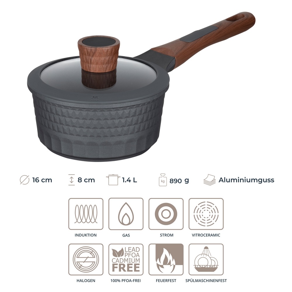 RESTO Kitchenware Kasserolle "Capella, Soßentopf 1,4 l, antihaftbeschichtet günstig online kaufen