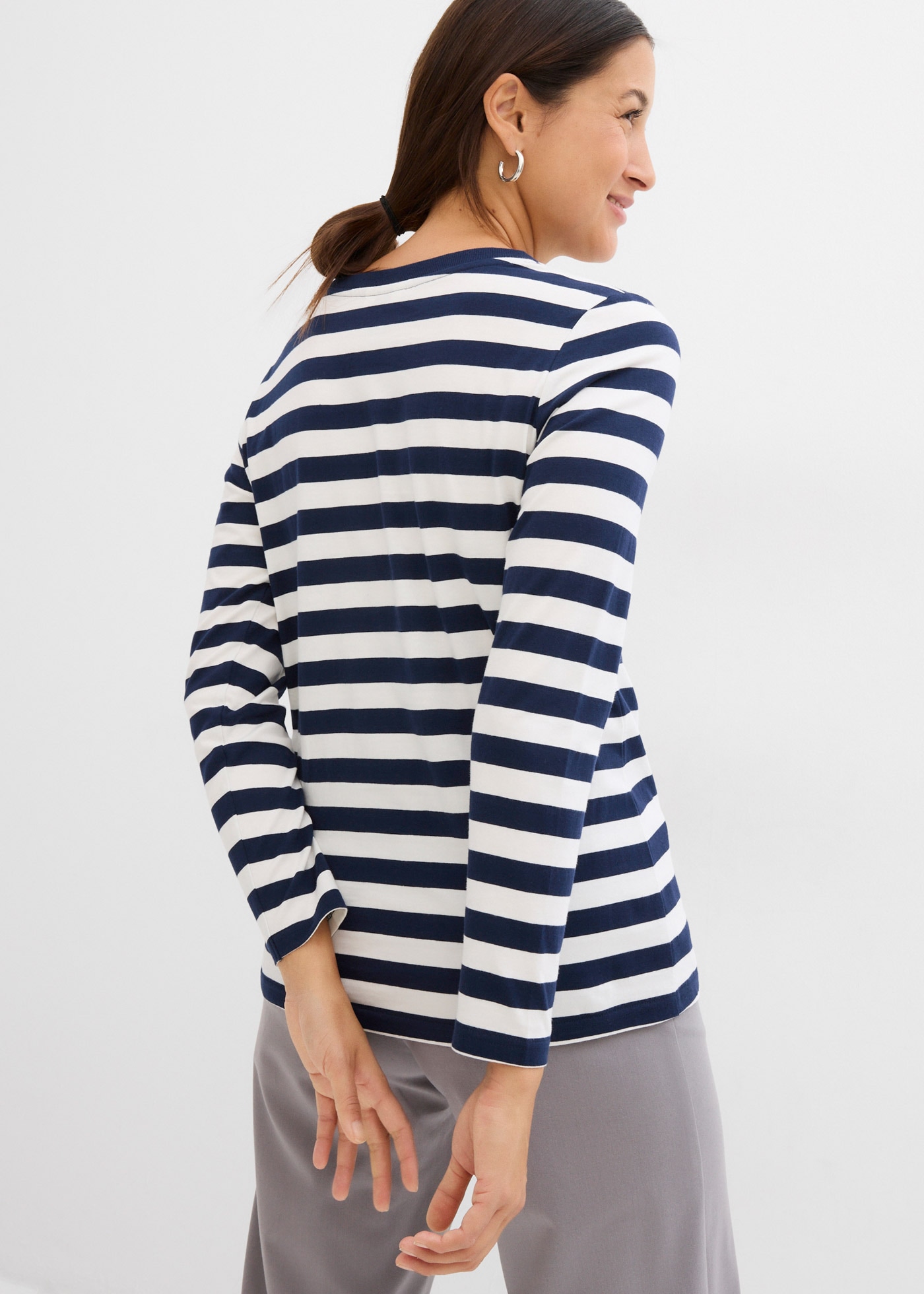 bonprix Langarmshirt 1 Langarm, für Frühling und Sommer, aus reiner Baumwolle