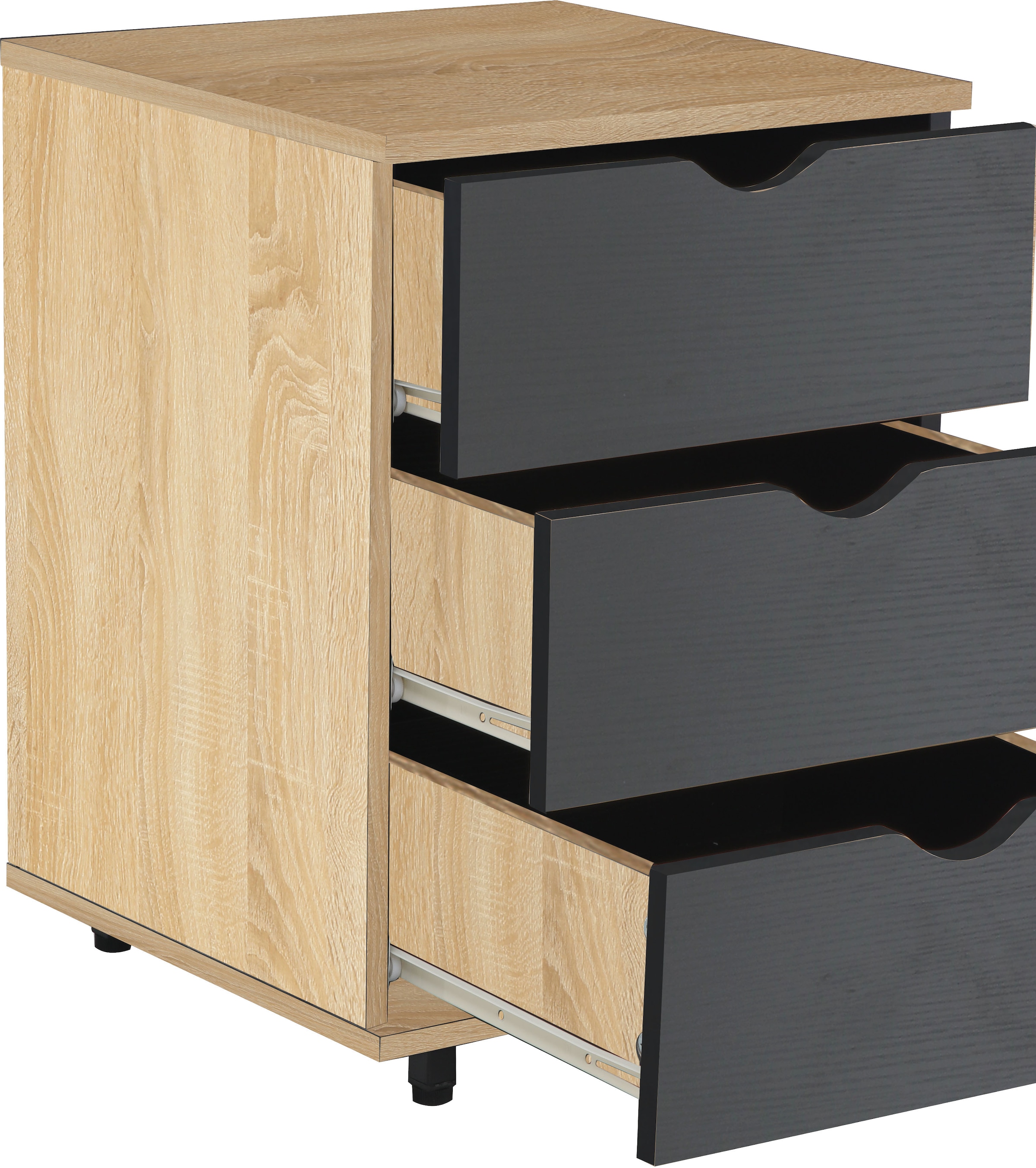 INOSIGN Container »Bürocontainer, Schreibtischcontainer, Brody«, mit 3 Schubladen, bodenausgleichende Füße, Breite 40 cm