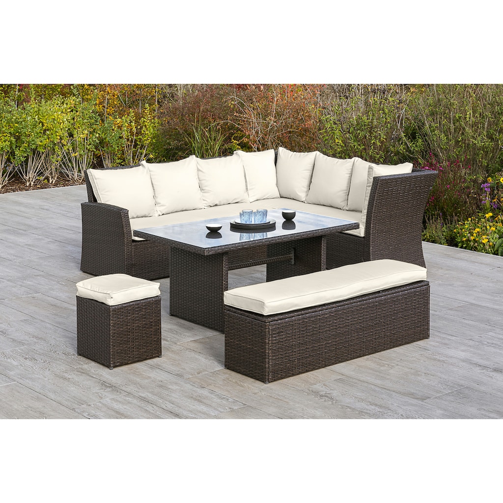 MERXX Gartenlounge-Set »Barcelona«, (5 tlg.)